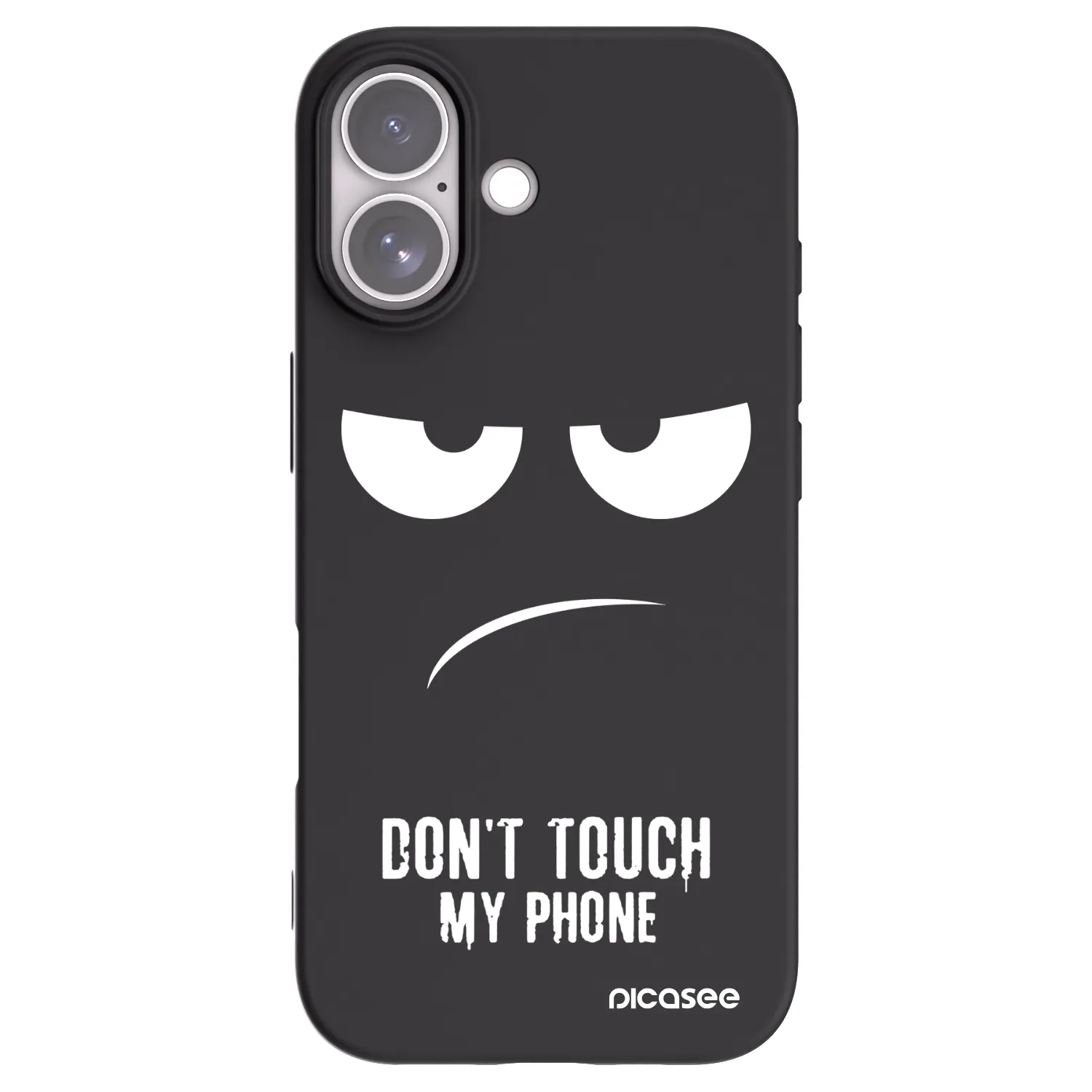 Picasee Μαύρη θήκη σιλικόνης για Apple iPhone 17 - Don't Touch My Phone