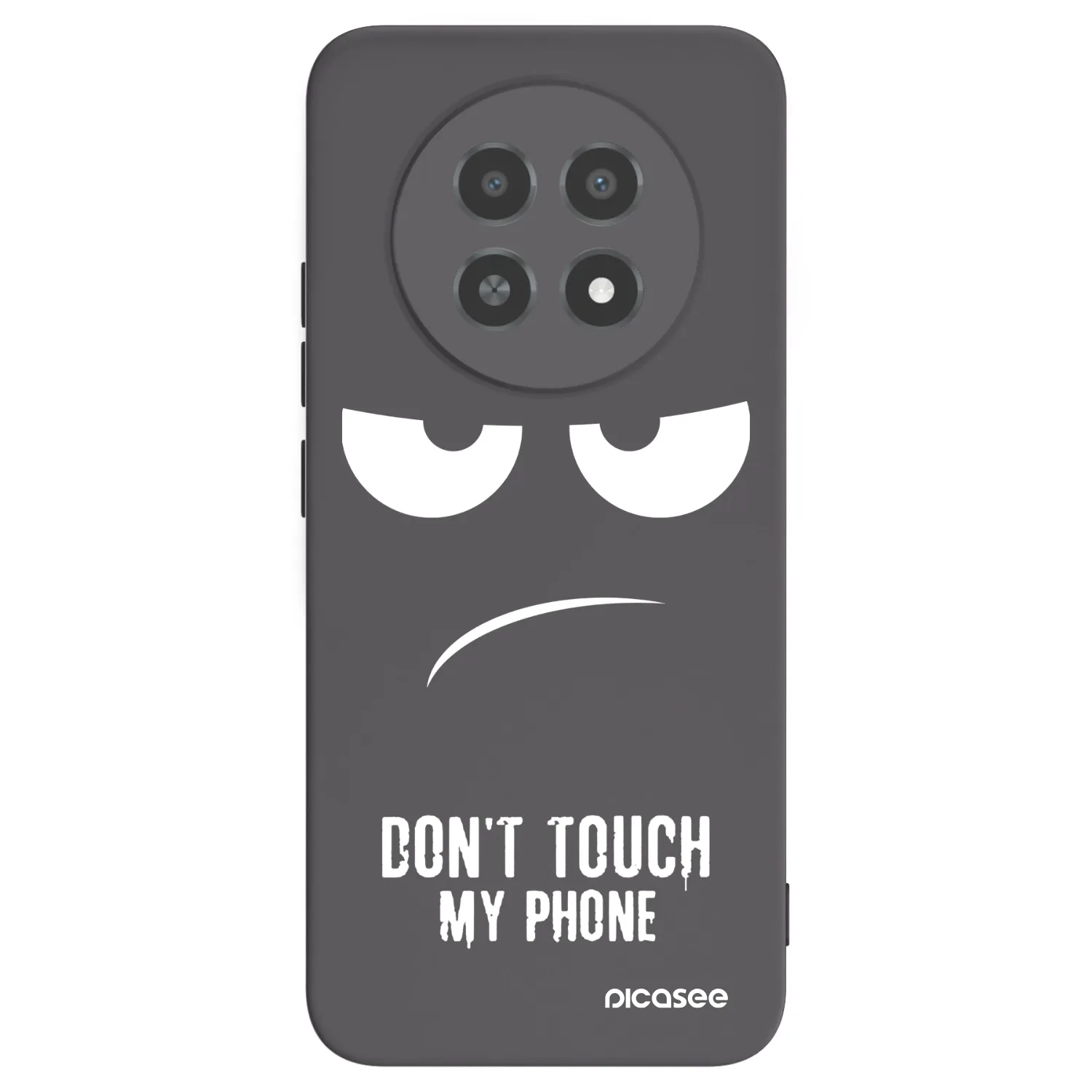 Picasee Μαύρη θήκη σιλικόνης για Realme 12X - Don't Touch My Phone