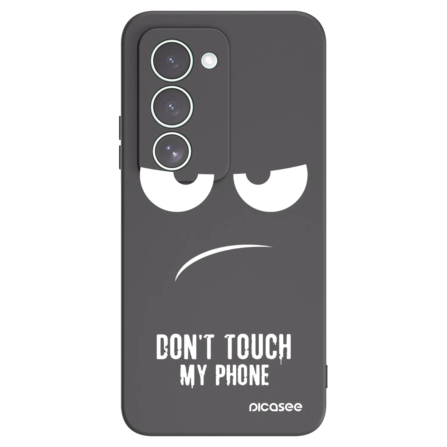 Picasee Μαύρη θήκη σιλικόνης για Xiaomi Redmi 15 5G - Don't Touch My Phone