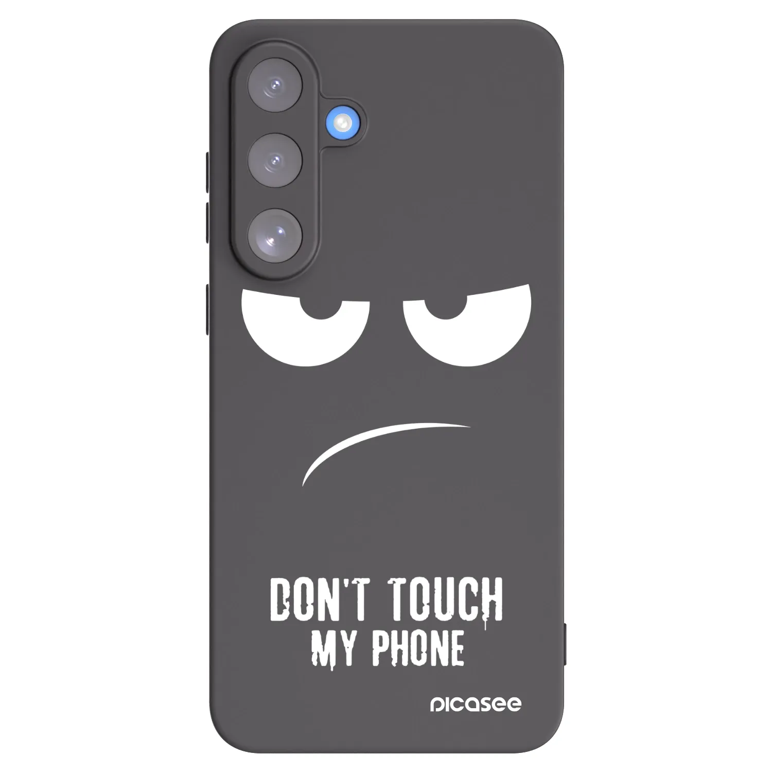 Picasee Μαύρη θήκη σιλικόνης για Samsung Galaxy S25 FE 5G - Don't Touch My Phone