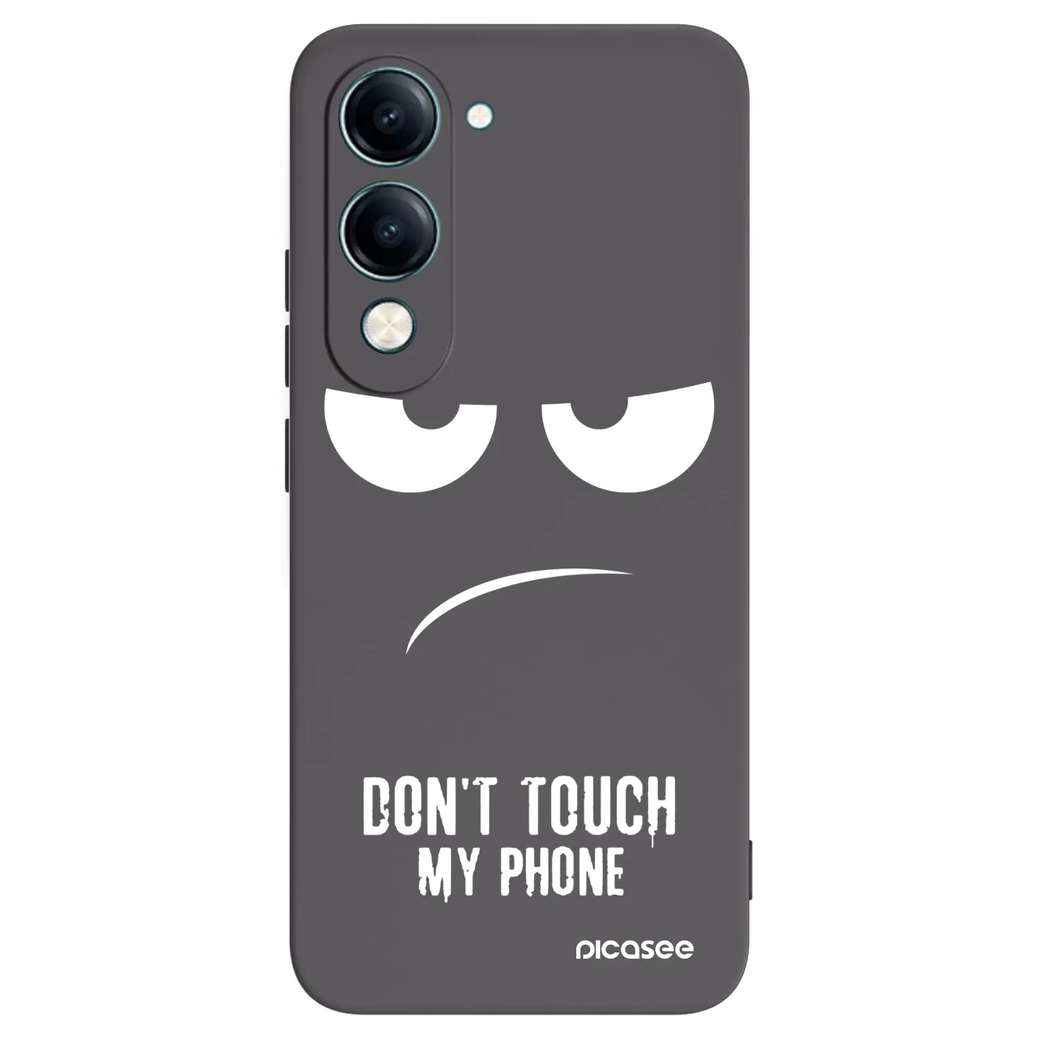 Picasee Μαύρη θήκη σιλικόνης για Vivo Y29s 5G - Don't Touch My Phone