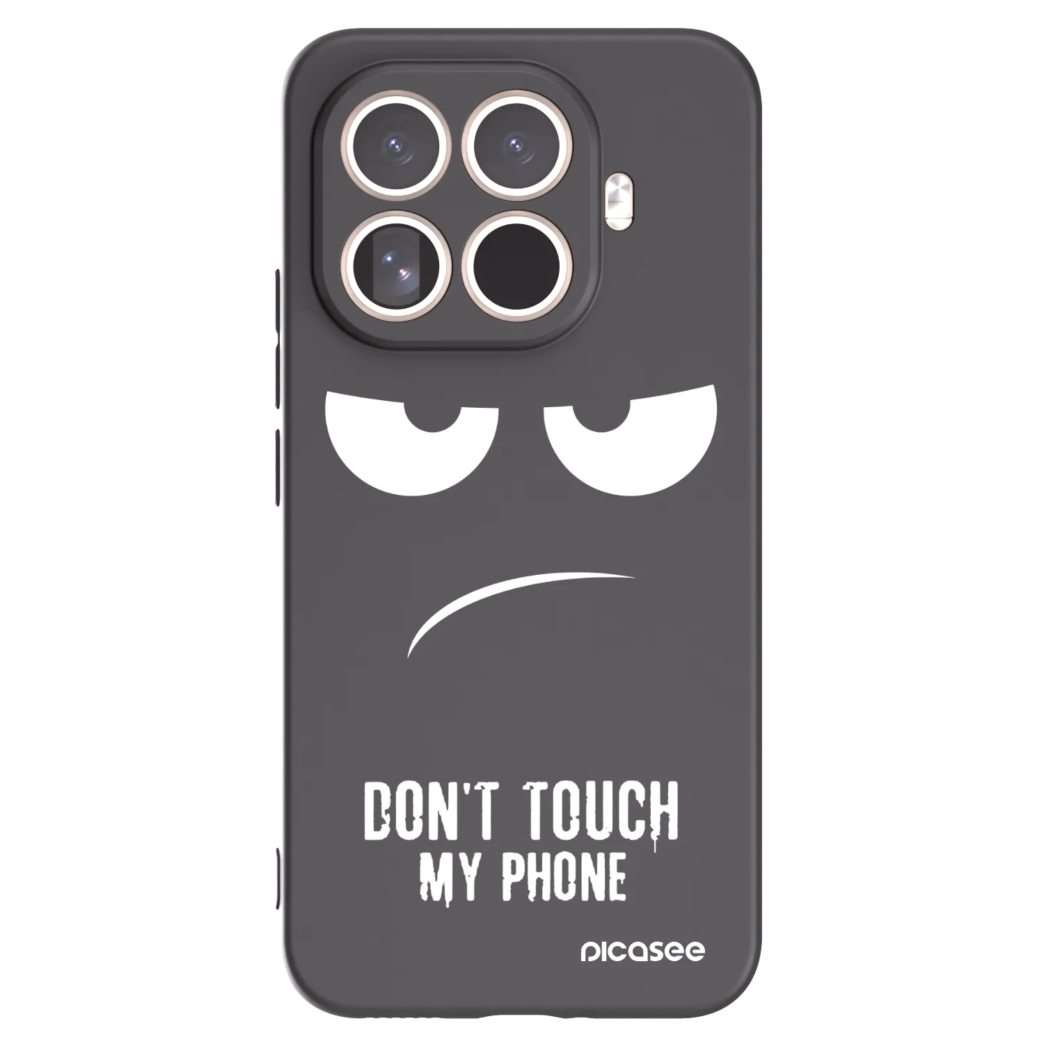 Picasee Μαύρη θήκη σιλικόνης για Xiaomi 15T Pro - Don't Touch My Phone