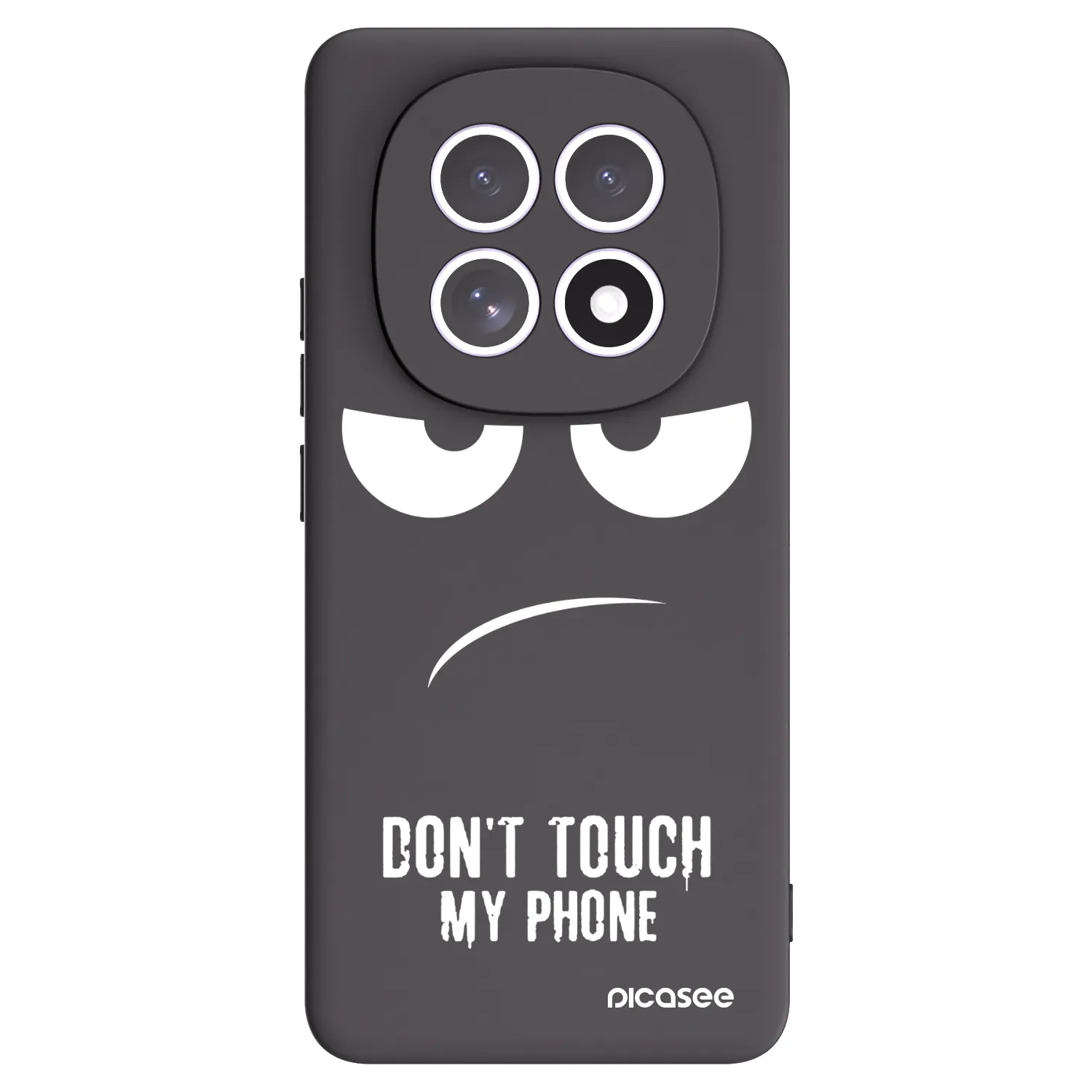 Picasee Μαύρη θήκη σιλικόνης για Xiaomi Redmi Note 15 - Don't Touch My Phone