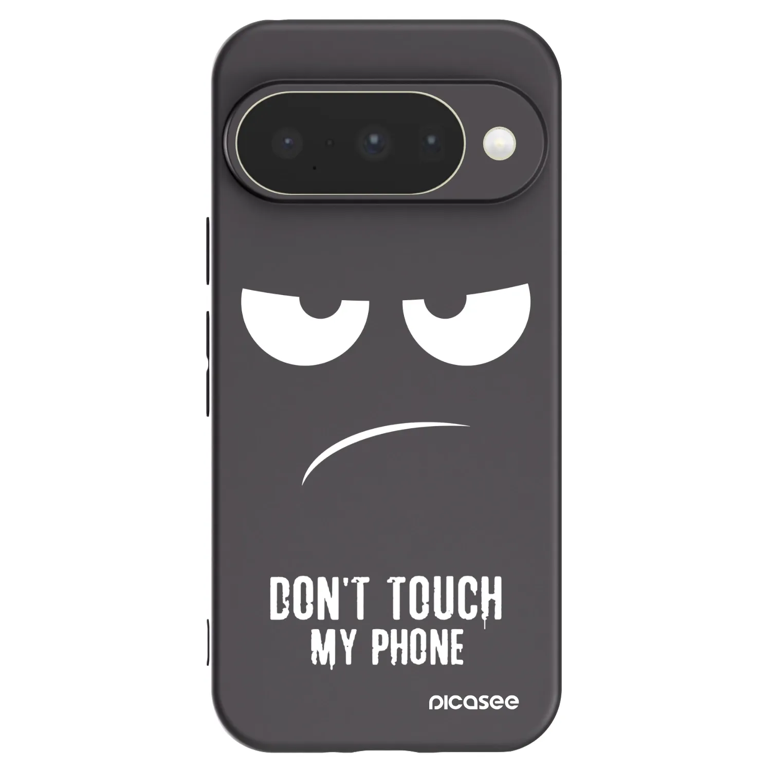 Picasee Μαύρη θήκη σιλικόνης για Google Pixel 10 - Don't Touch My Phone