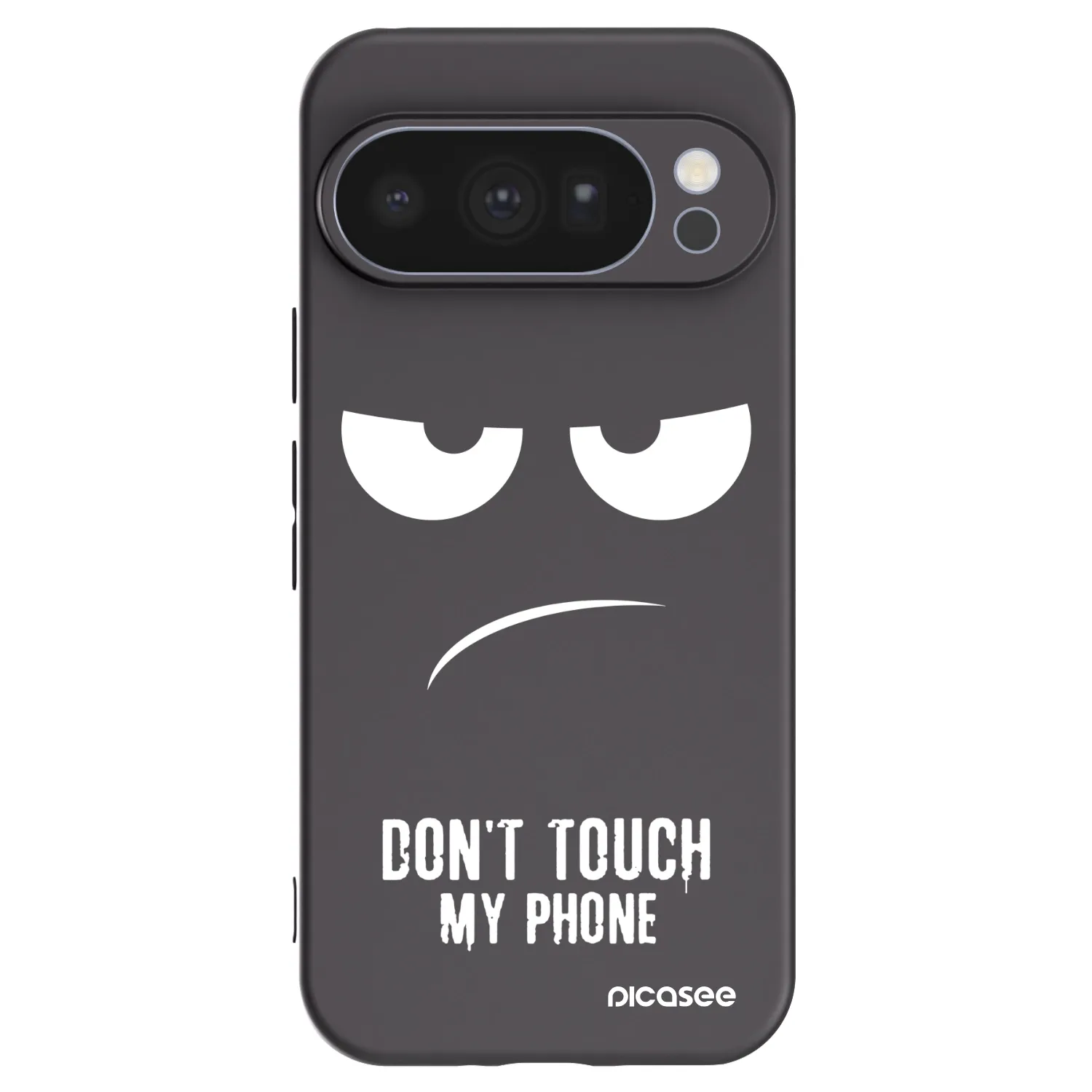 Picasee Μαύρη θήκη σιλικόνης για Google Pixel 10 Pro - Don't Touch My Phone