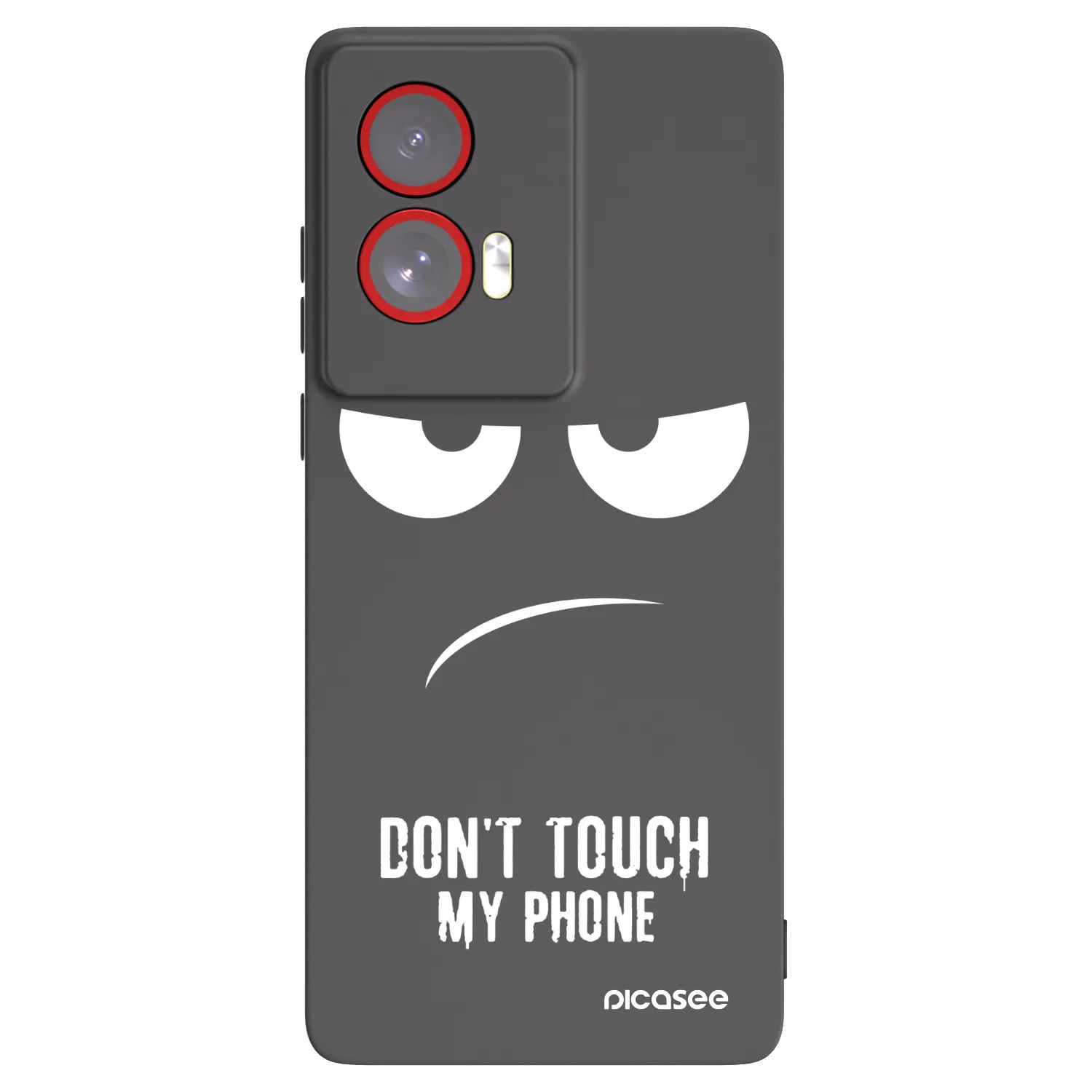 Picasee Μαύρη θήκη σιλικόνης για Motorola Edge 50 Fusion - Don't Touch My Phone