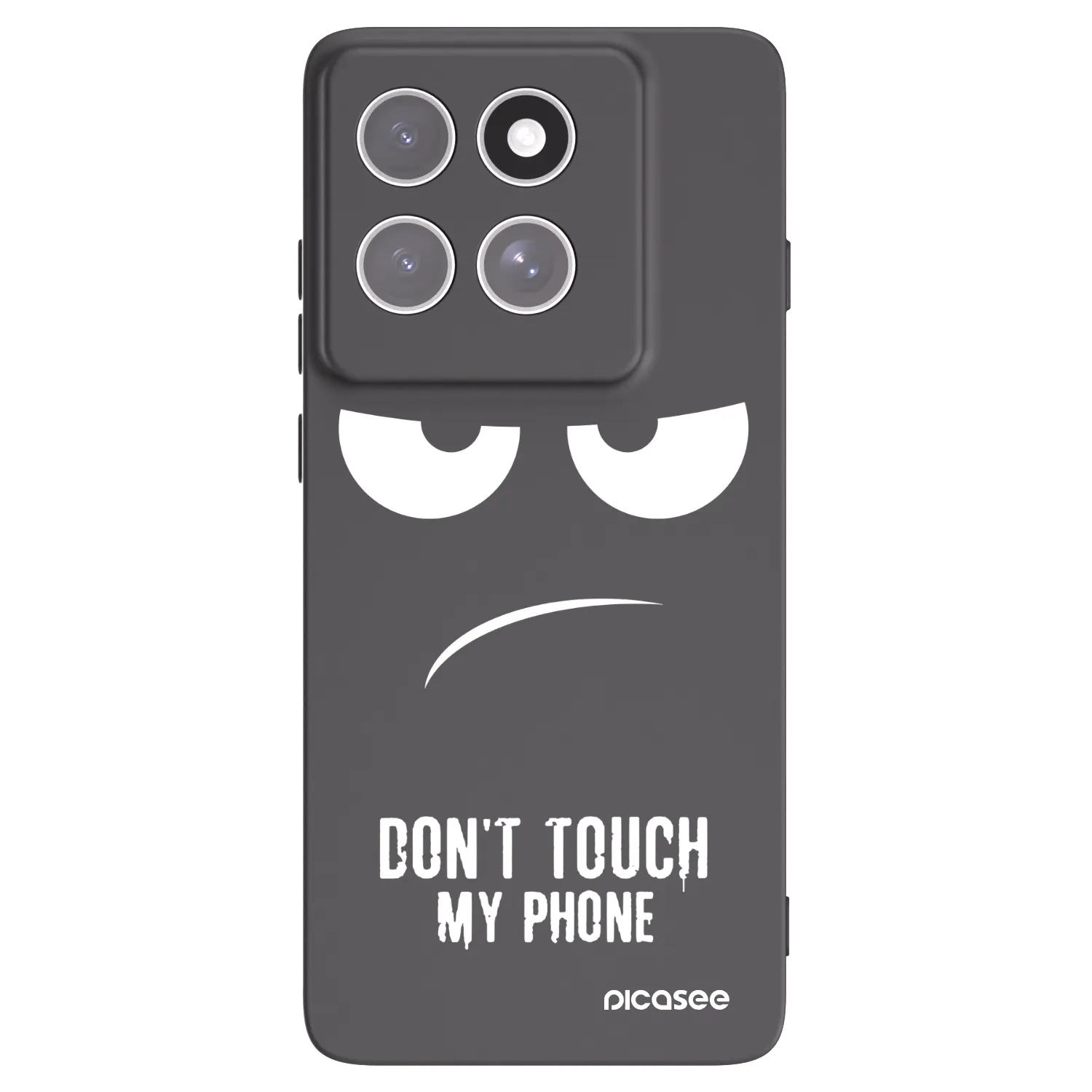 Picasee Μαύρη θήκη σιλικόνης για Motorola Edge 60 Fusion - Don't Touch My Phone