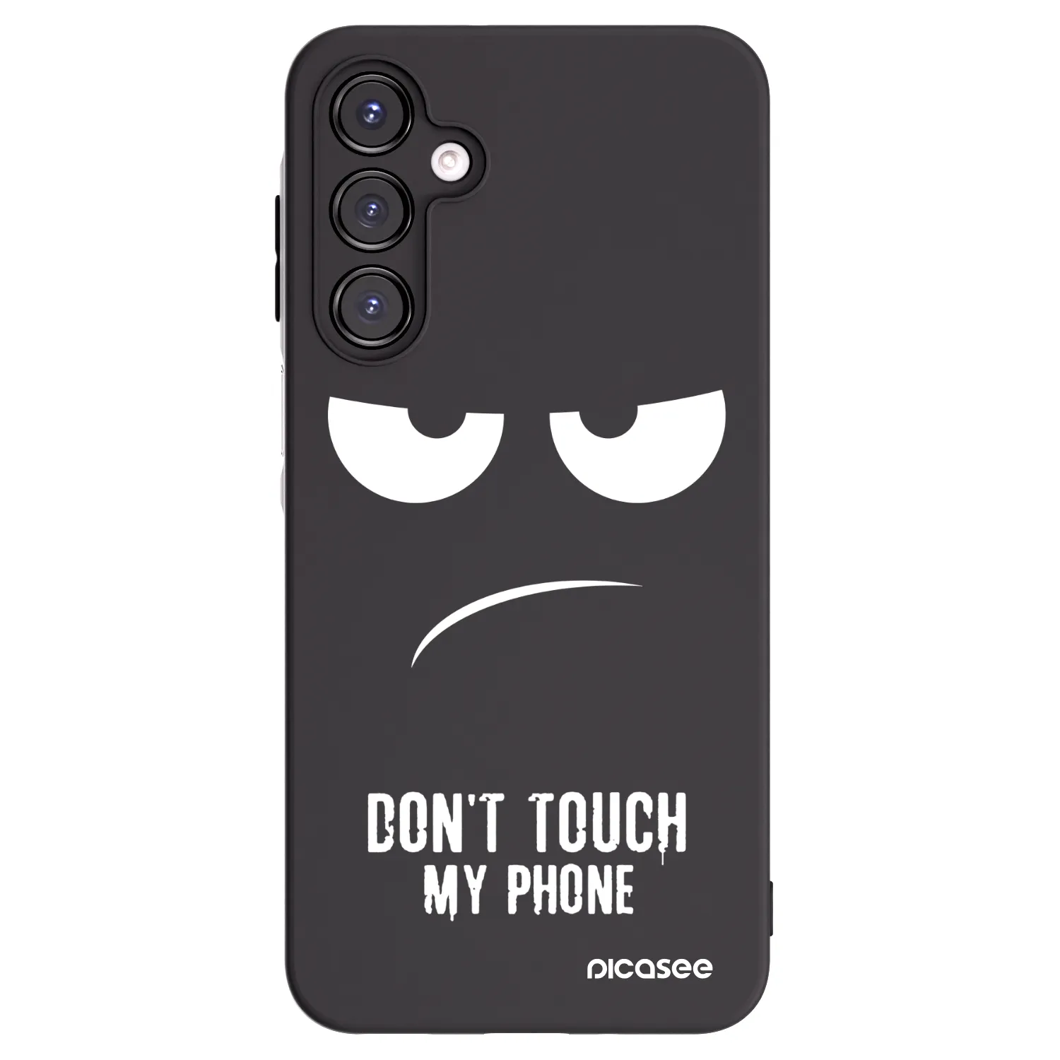 Picasee Μαύρη θήκη σιλικόνης για Samsung Galaxy A16 4G - Don't Touch My Phone