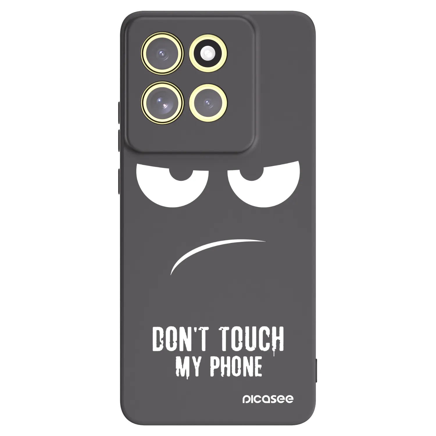 Picasee Μαύρη θήκη σιλικόνης για Motorola Moto G86 Power 5G - Don't Touch My Phone