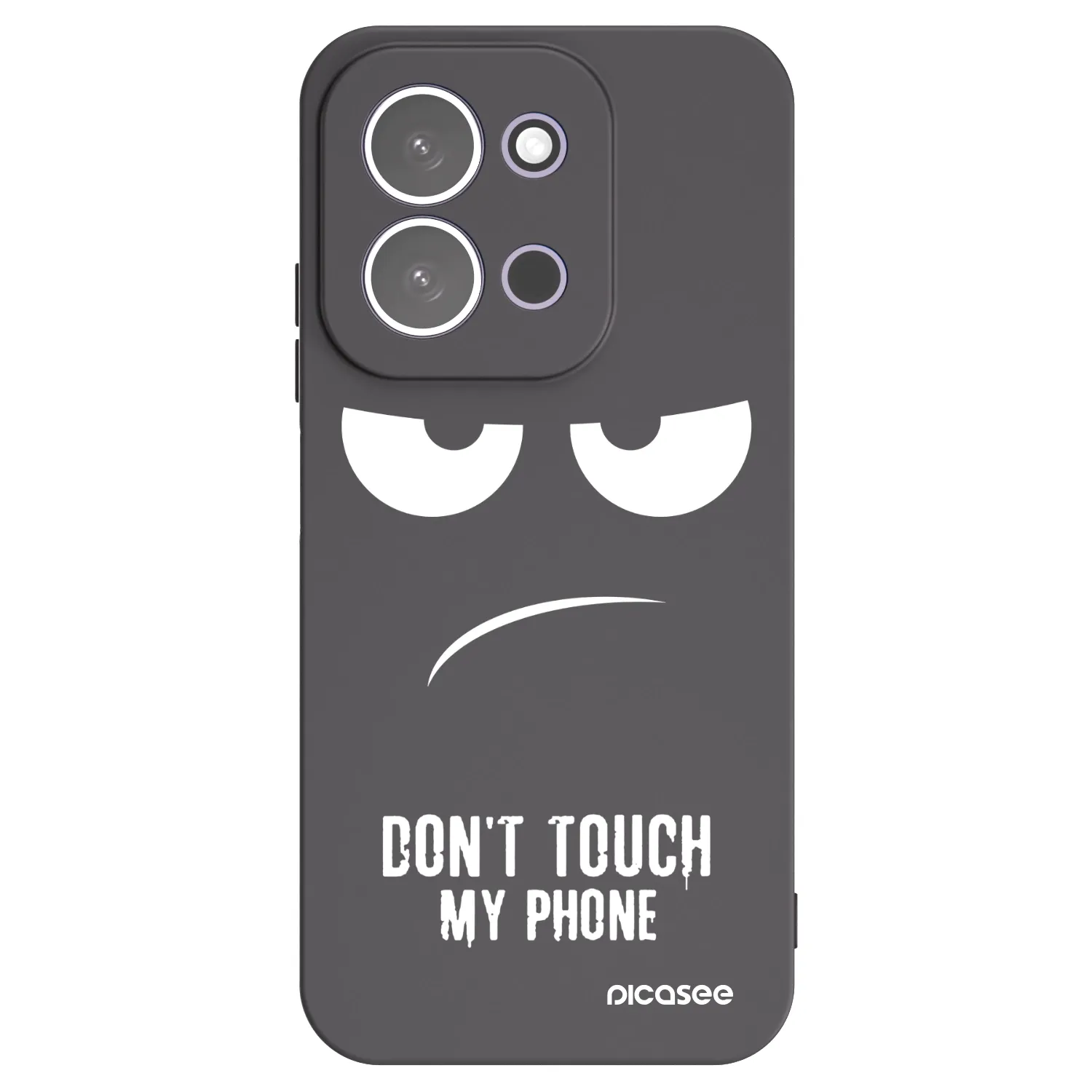 Picasee Μαύρη θήκη σιλικόνης για Xiaomi Redmi 15C 5G - Don't Touch My Phone