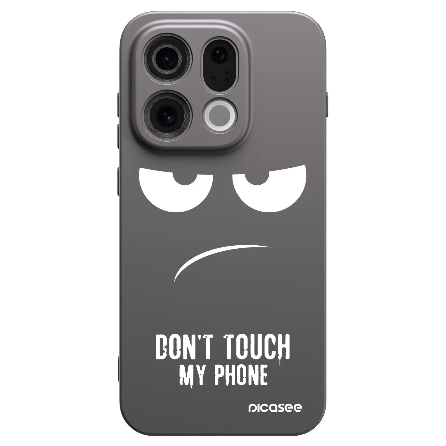 Picasee Μαύρη θήκη σιλικόνης για OPPO Find X9 - Don't Touch My Phone