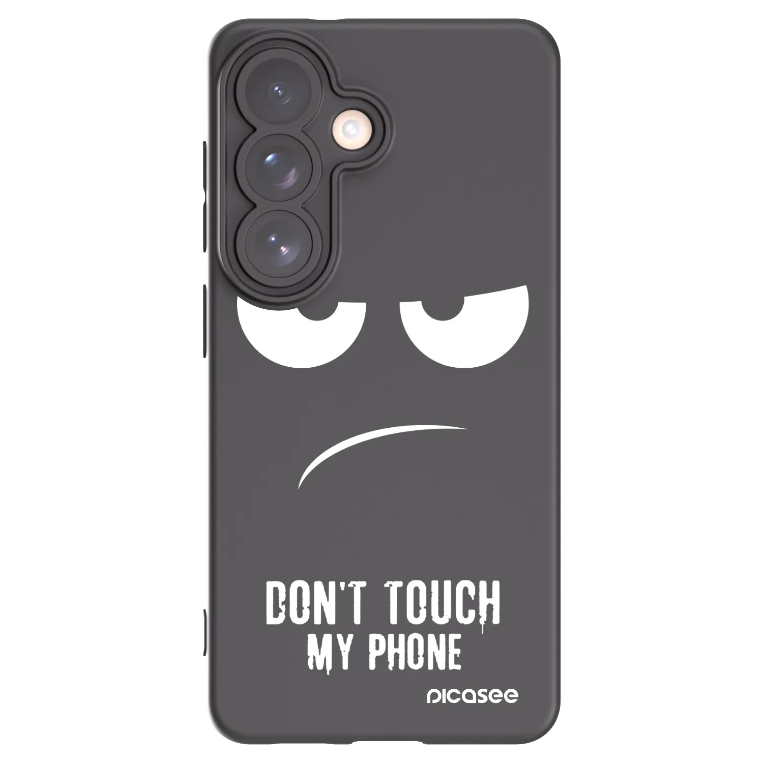 Picasee Μαύρη θήκη σιλικόνης για Samsung Galaxy S26 - Don't Touch My Phone