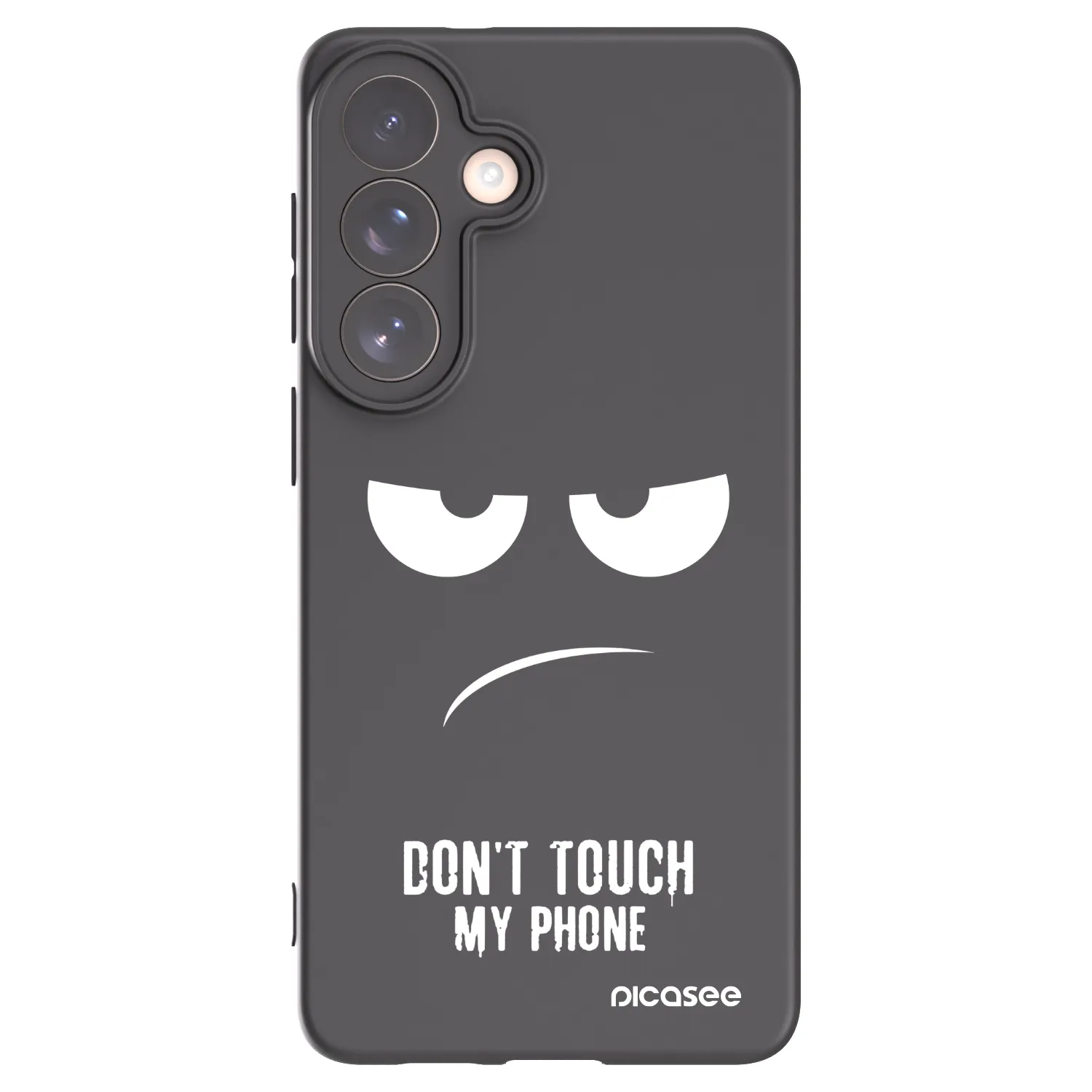Picasee Μαύρη θήκη σιλικόνης για Samsung Galaxy S26+ - Don't Touch My Phone