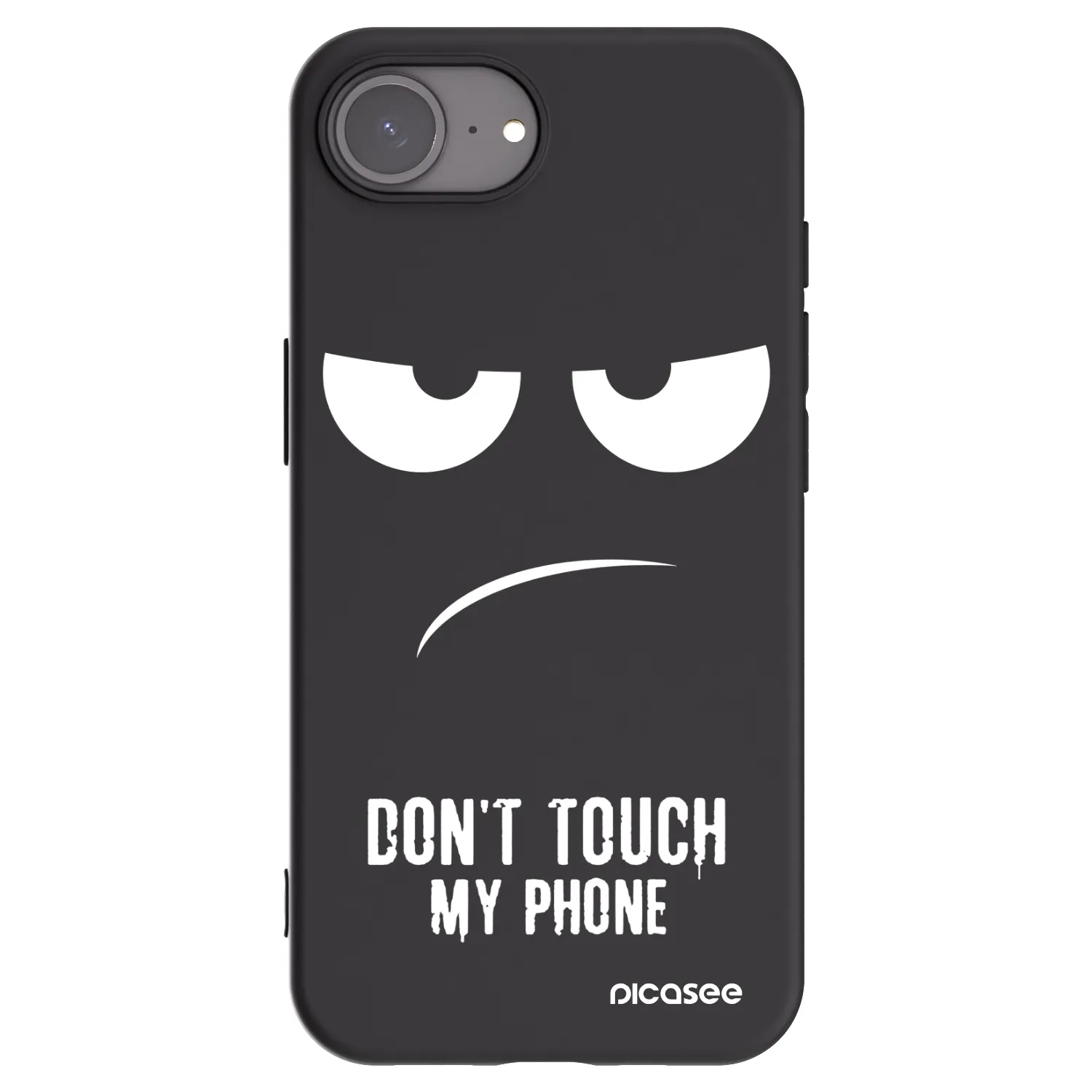 Picasee Μαύρη θήκη σιλικόνης για Apple iPhone 17e - Don't Touch My Phone