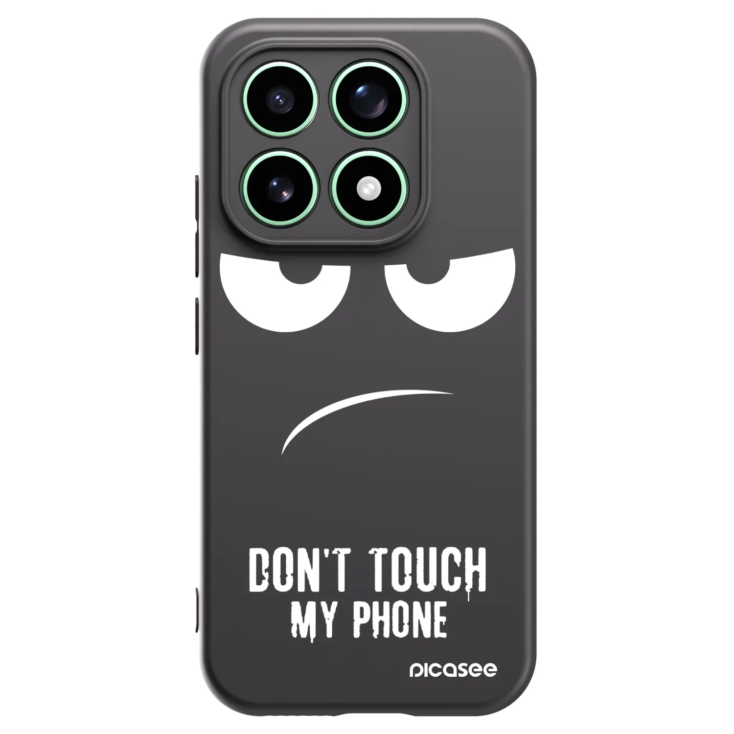 Picasee Μαύρη θήκη σιλικόνης για Xiaomi 17 - Don't Touch My Phone