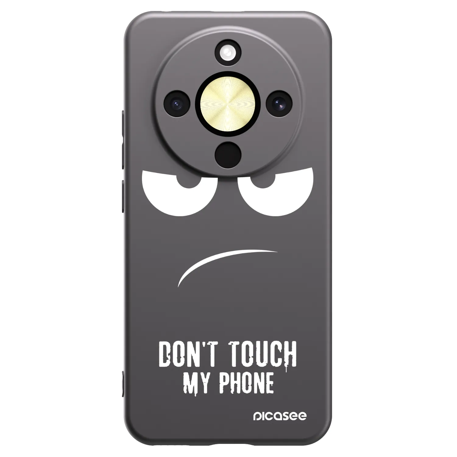 Picasee Μαύρη θήκη σιλικόνης για Honor Magic8 Lite 5G - Don't Touch My Phone