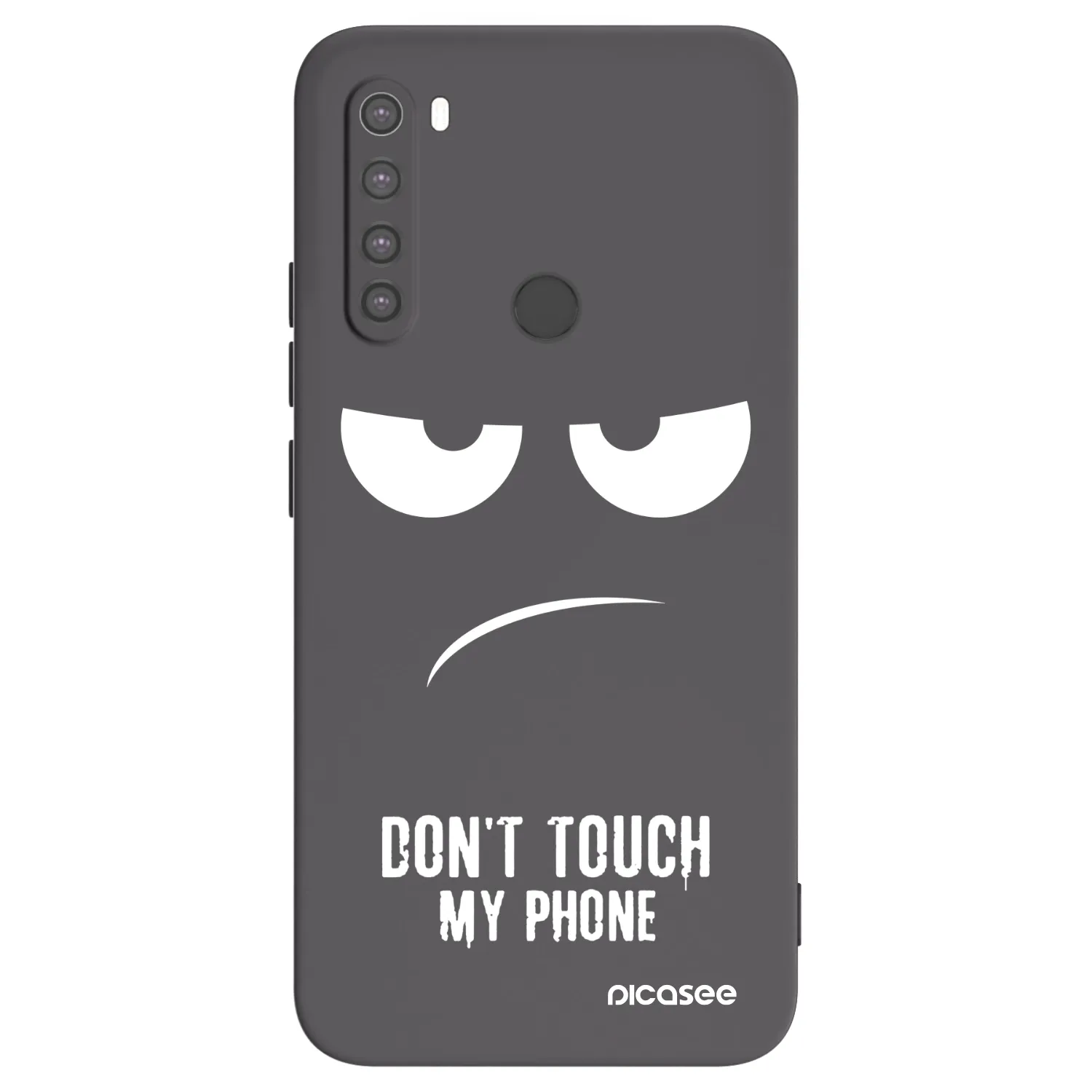 Picasee Μαύρη θήκη σιλικόνης για Xiaomi Redmi Note 8 - Don't Touch My Phone