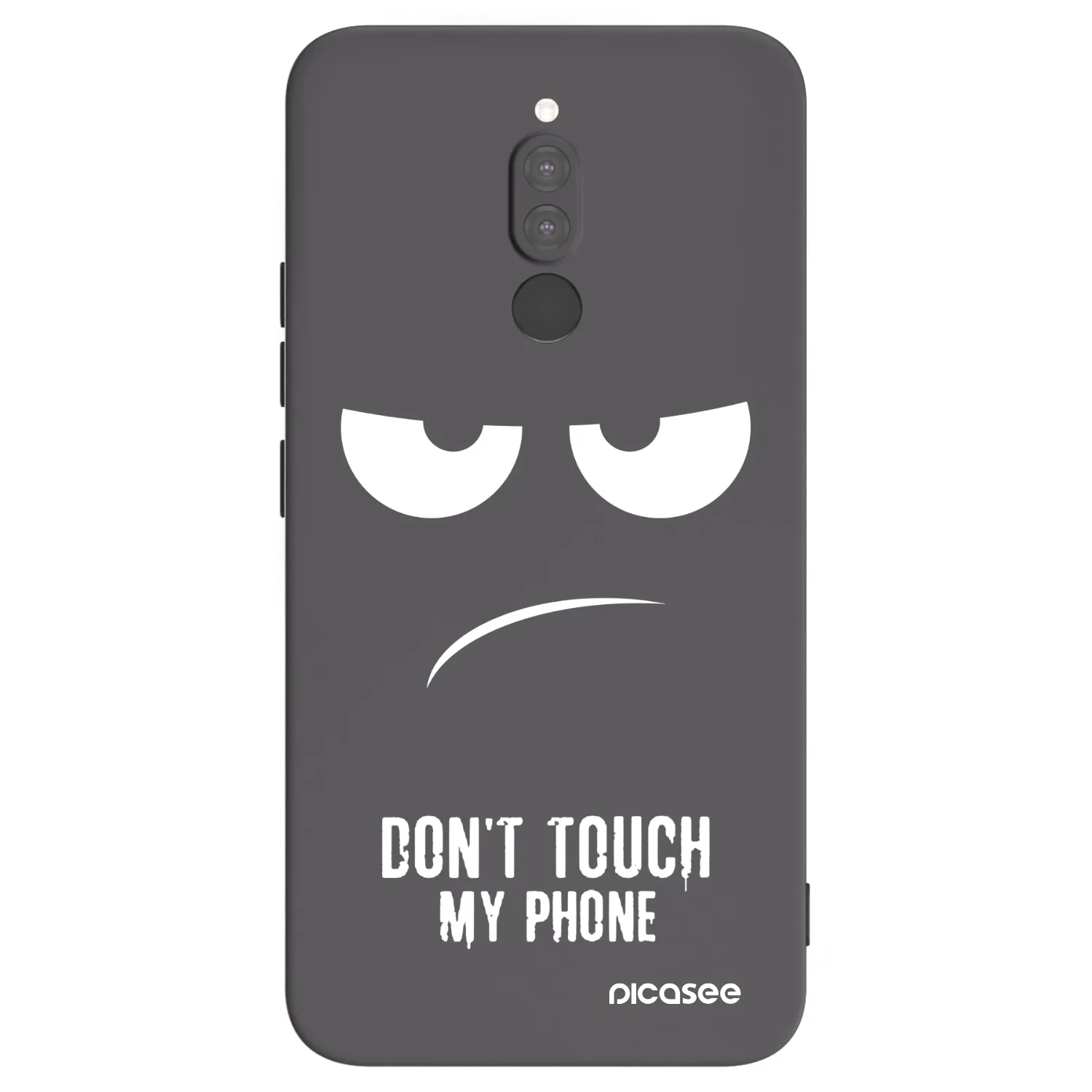 Picasee Μαύρη θήκη σιλικόνης για Xiaomi Redmi 8 - Don't Touch My Phone