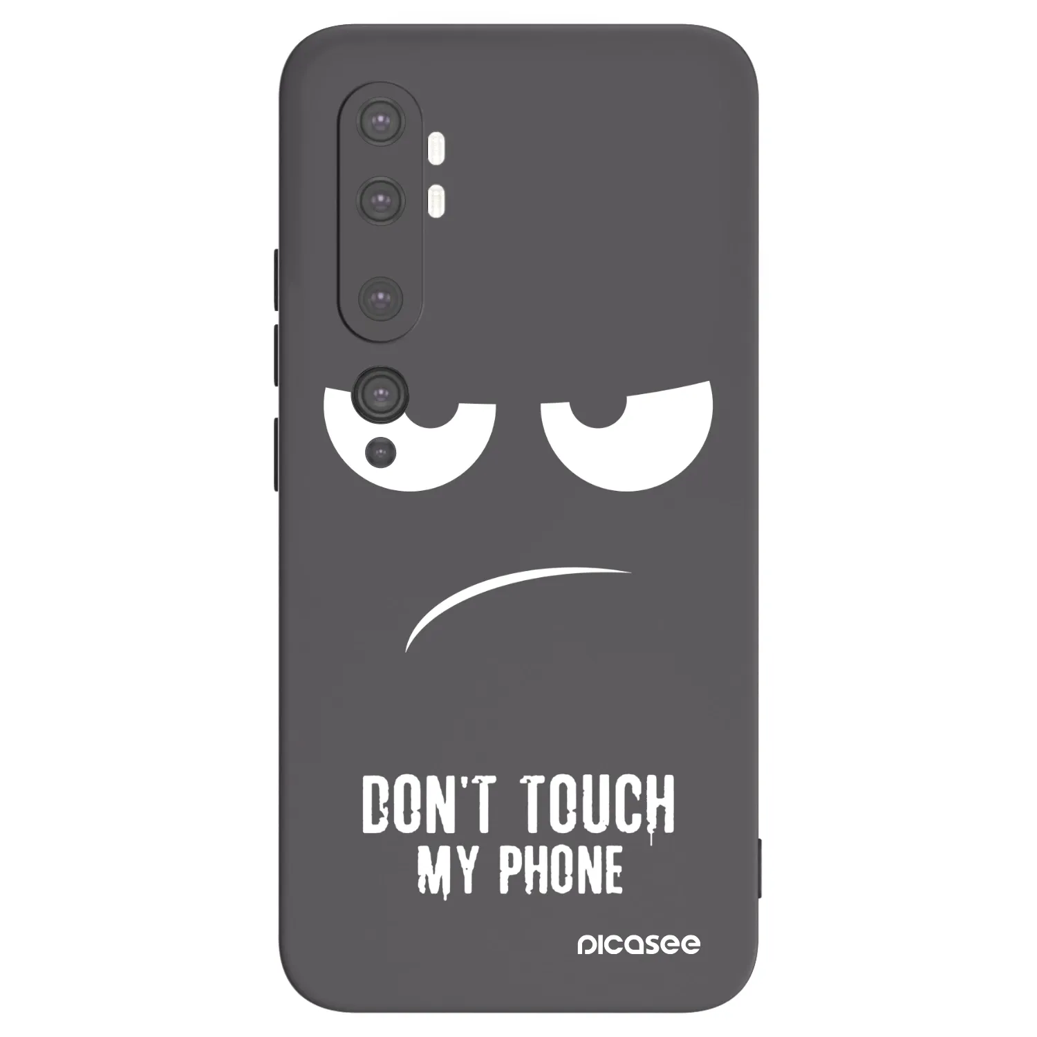 Picasee Μαύρη θήκη σιλικόνης για Xiaomi Mi Note 10 (Pro) - Don't Touch My Phone