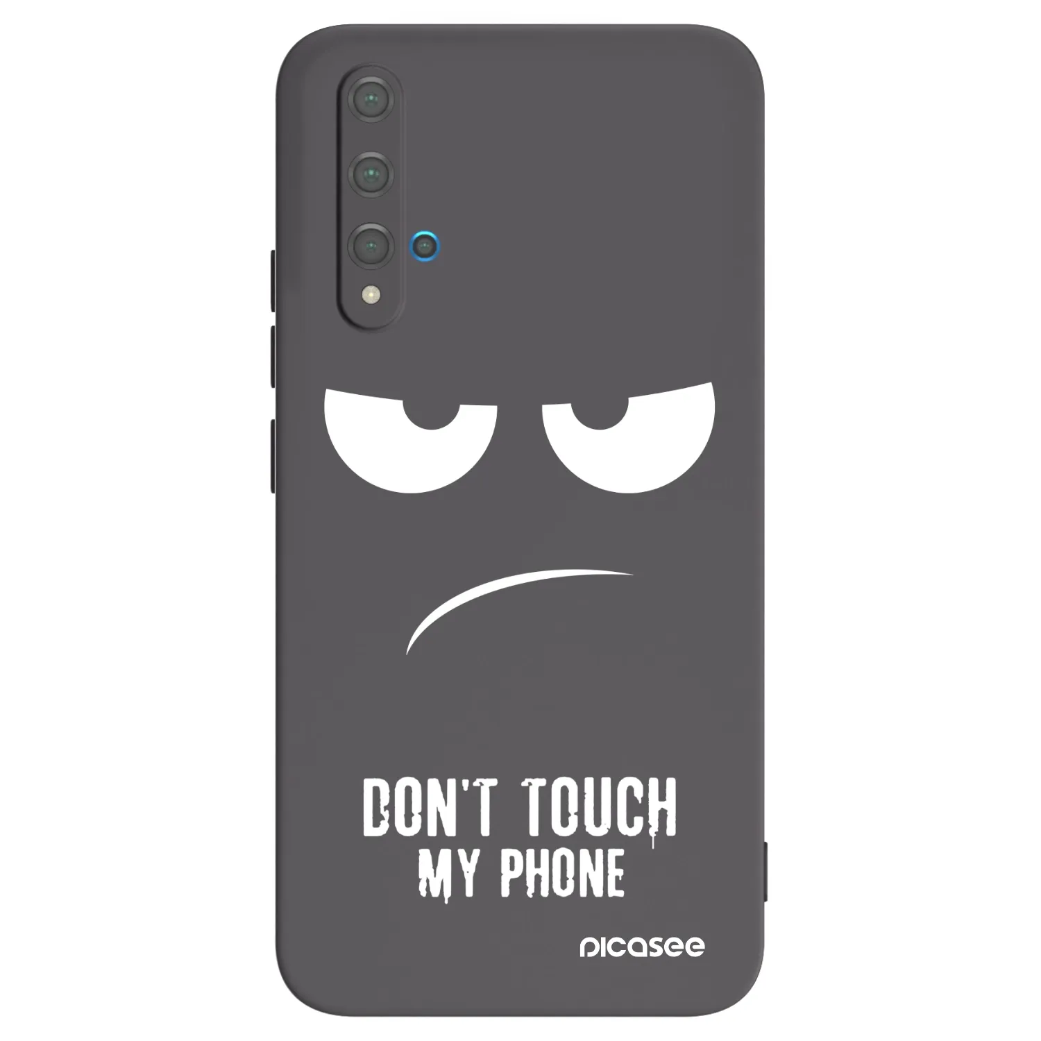 Picasee Μαύρη θήκη σιλικόνης για Huawei Nova 5T - Don't Touch My Phone