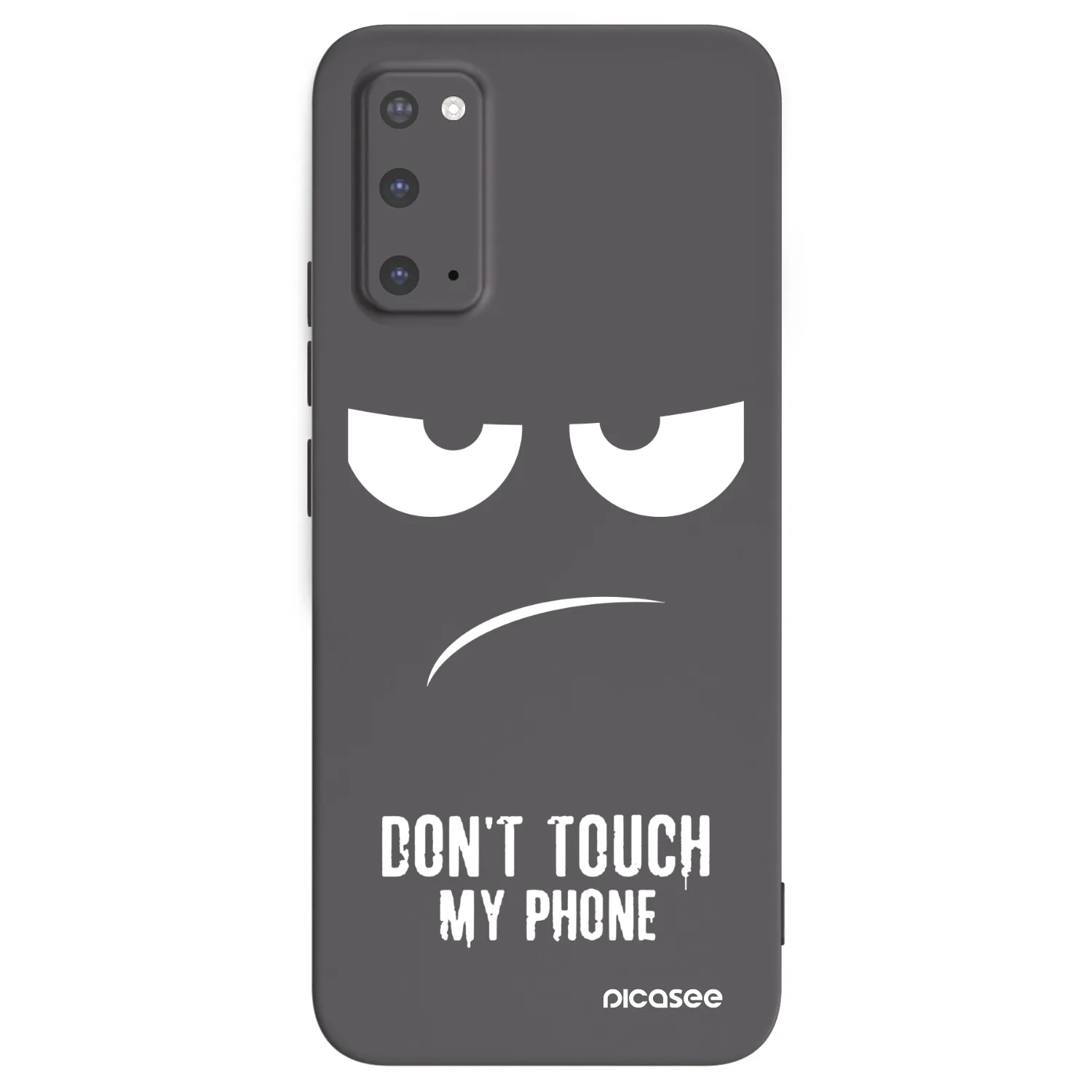 Picasee Μαύρη θήκη σιλικόνης για Samsung Galaxy S20 G980F - Don't Touch My Phone