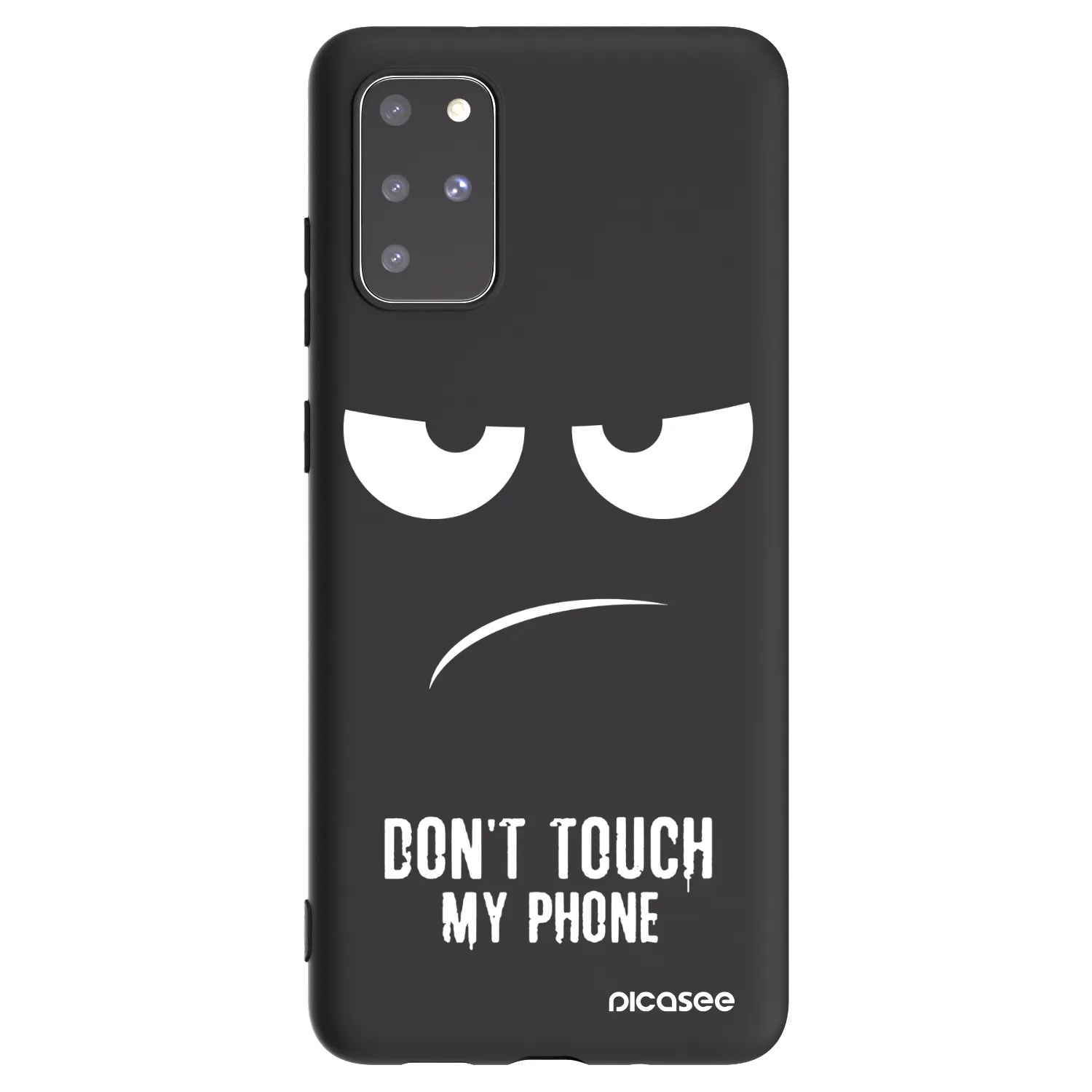 Picasee Μαύρη θήκη σιλικόνης για Samsung Galaxy S20+ G985F - Don't Touch My Phone