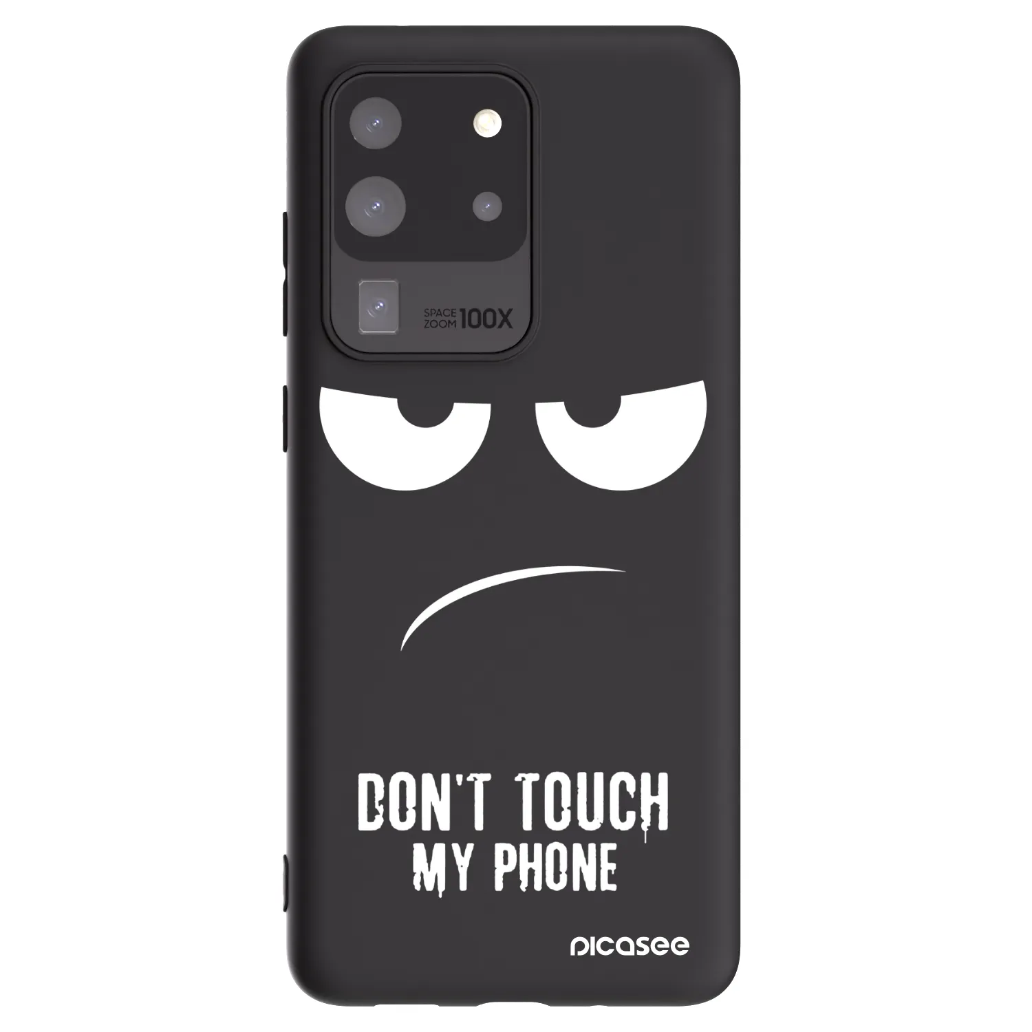 Picasee Μαύρη θήκη σιλικόνης για Samsung Galaxy S20 Ultra 5G G988F - Don't Touch My Phone