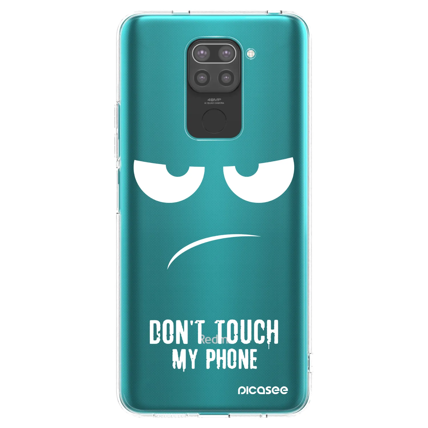 Picasee Μαύρη θήκη σιλικόνης για Xiaomi Redmi Note 9 - Don't Touch My Phone