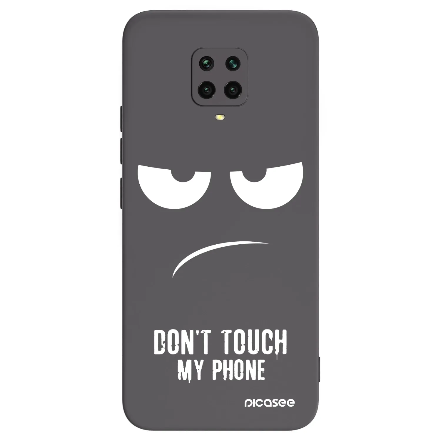 Picasee Μαύρη θήκη σιλικόνης για Xiaomi Redmi Note 9S - Don't Touch My Phone