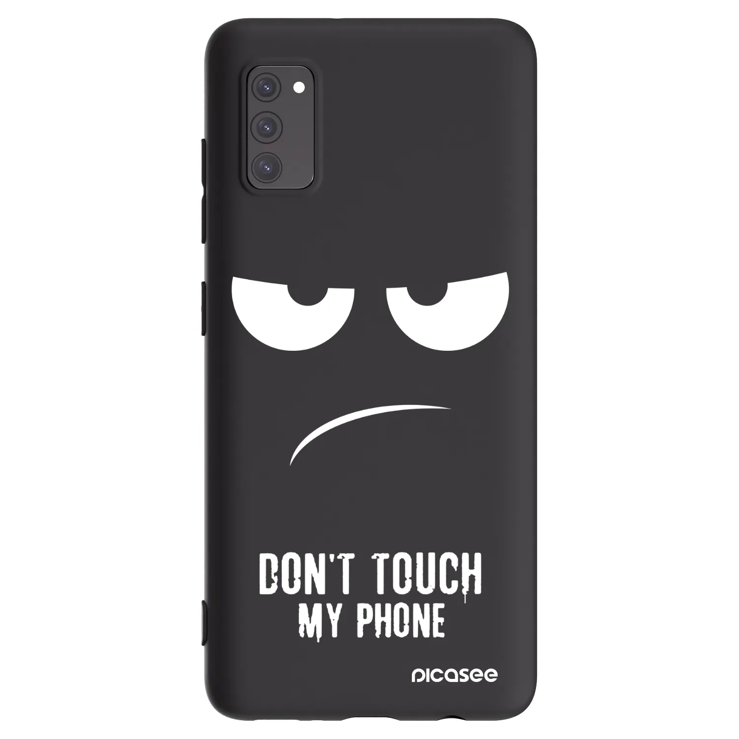 Picasee Μαύρη θήκη σιλικόνης για Samsung Galaxy A41 A415F - Don't Touch My Phone