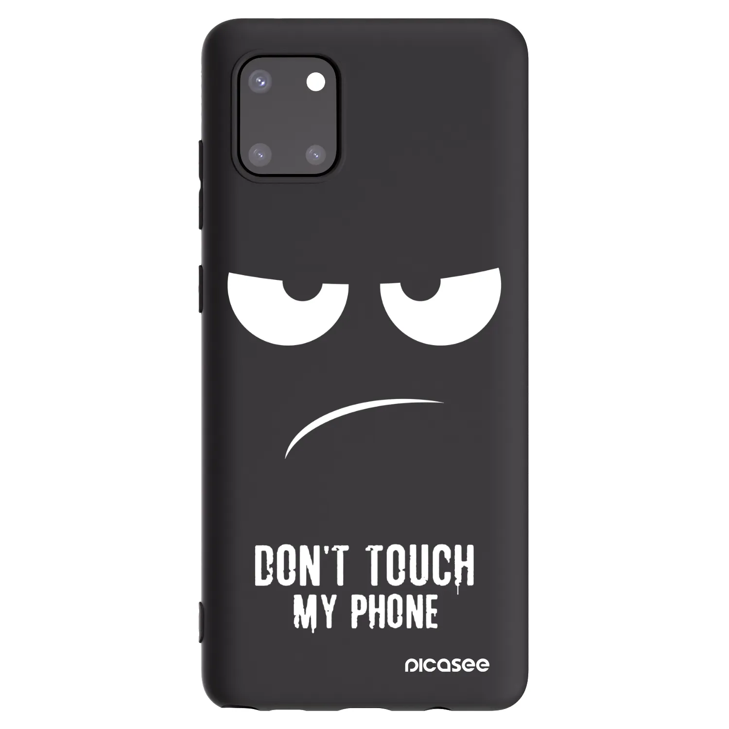 Picasee Μαύρη θήκη σιλικόνης για Samsung Galaxy Note 10 Lite N770F - Don't Touch My Phone