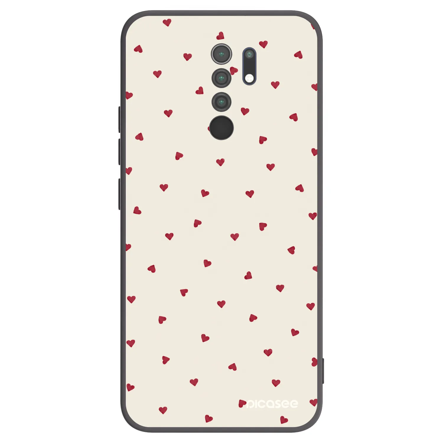 Picasee Μαύρη θήκη σιλικόνης για Xiaomi Redmi 9 - Little Love