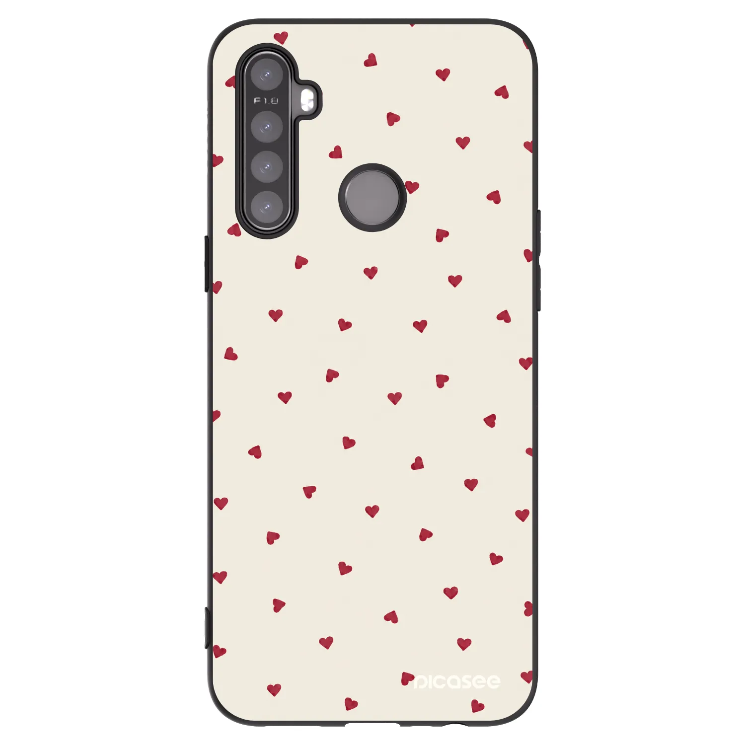 Picasee Μαύρη θήκη σιλικόνης για Realme 6i - Little Love
