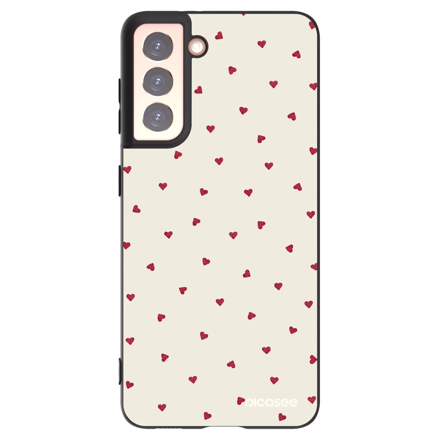 Picasee Μαύρη θήκη σιλικόνης για Samsung Galaxy S21 5G G991B - Little Love