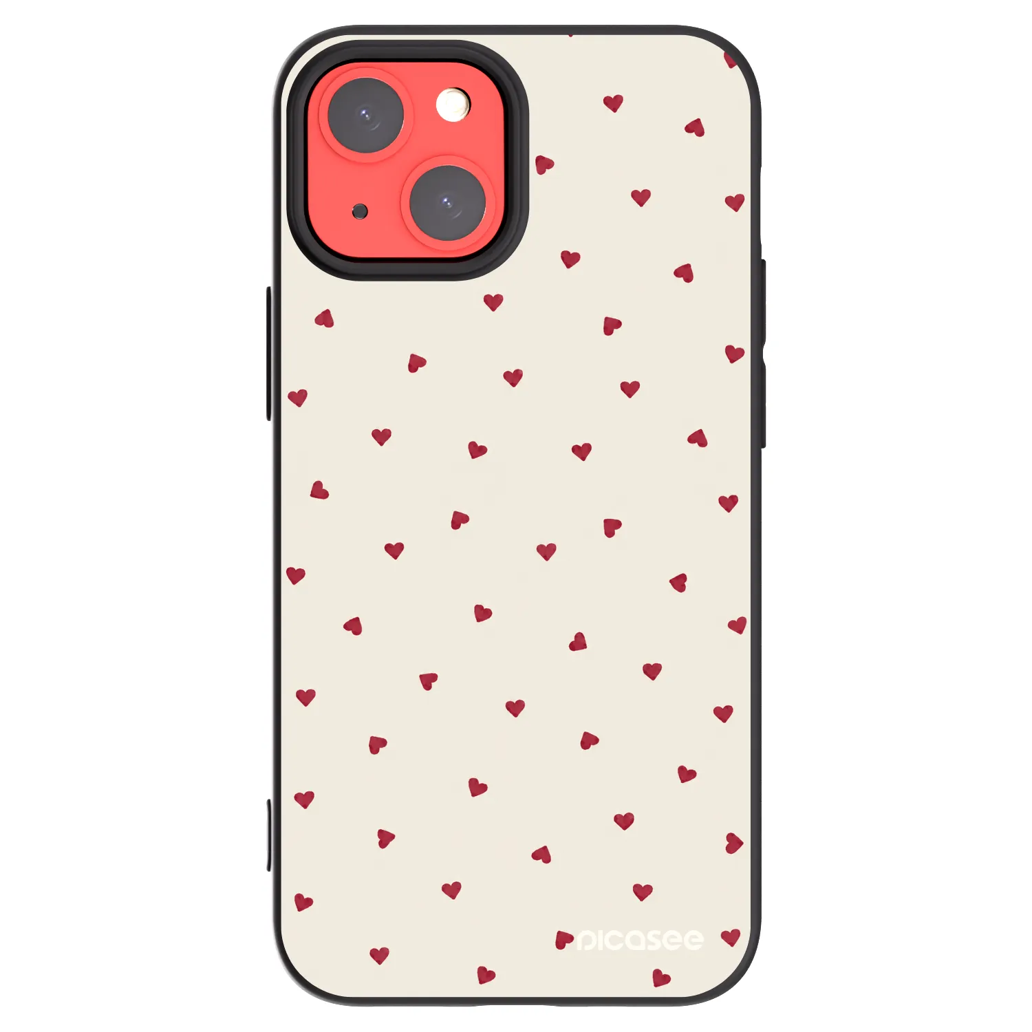 Picasee Μαύρη θήκη σιλικόνης για Apple iPhone 13 mini - Little Love