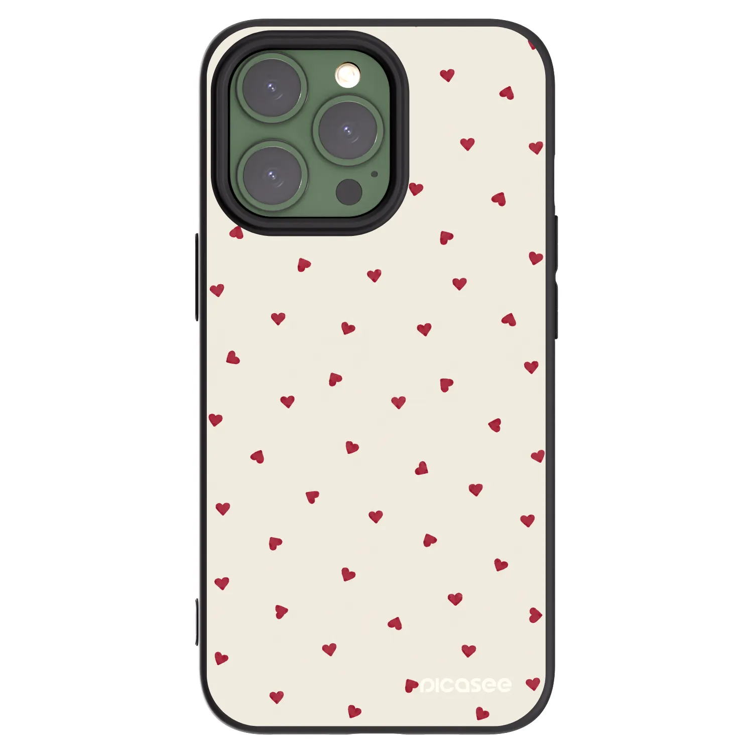 Picasee Μαύρη θήκη σιλικόνης για Apple iPhone 13 Pro - Little Love