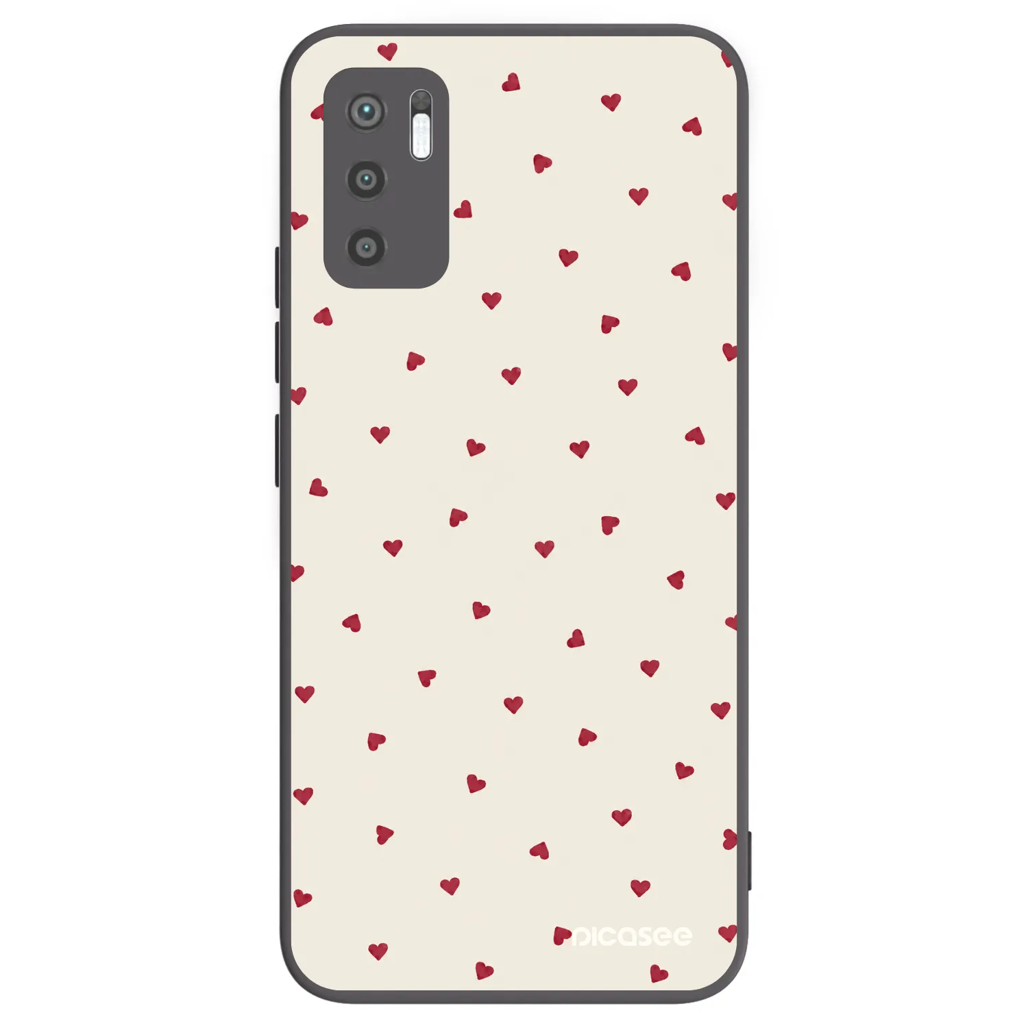 Picasee Μαύρη θήκη σιλικόνης για Xiaomi Redmi Note 10 5G - Little Love
