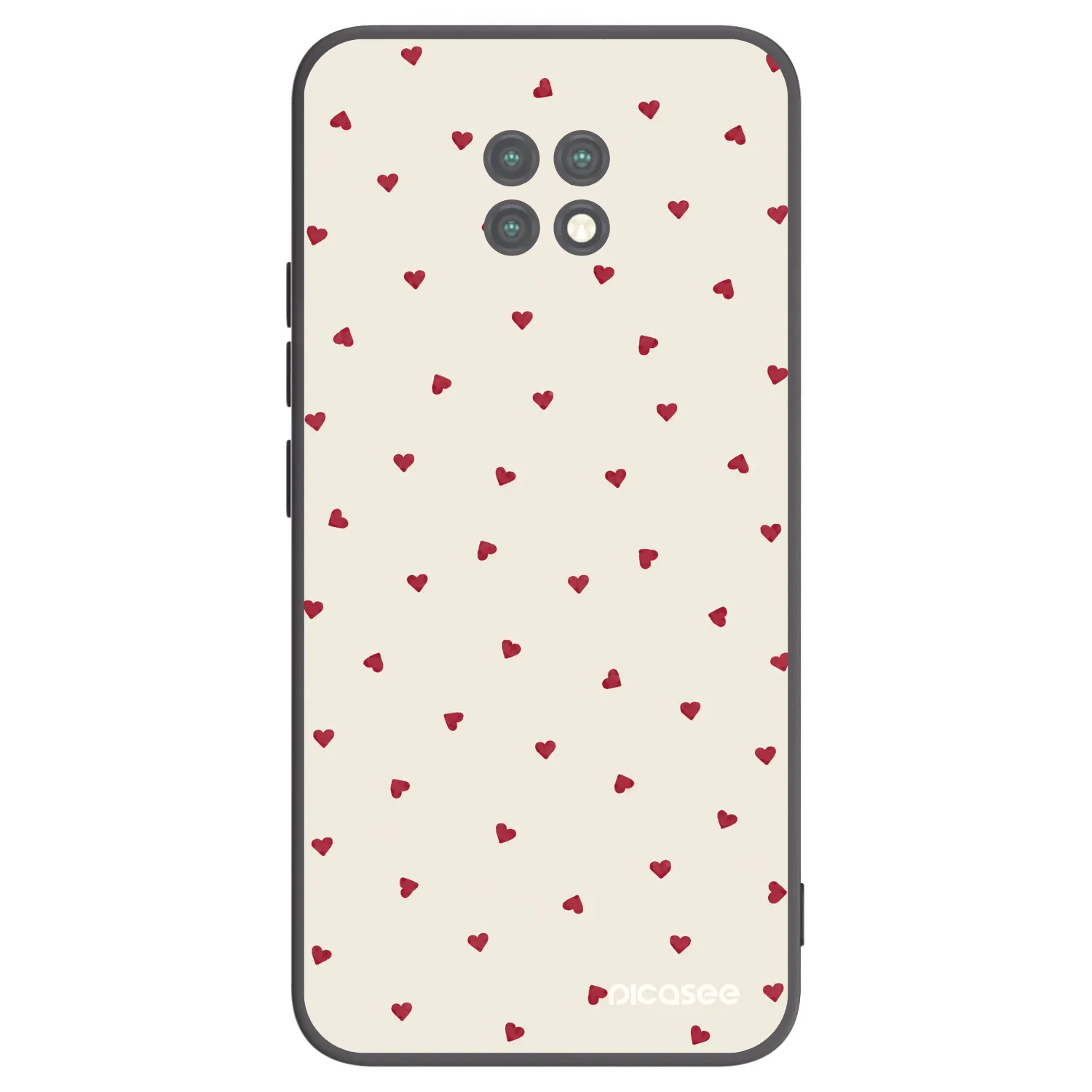 Picasee Μαύρη θήκη σιλικόνης για Xiaomi Redmi Note 9T - Little Love