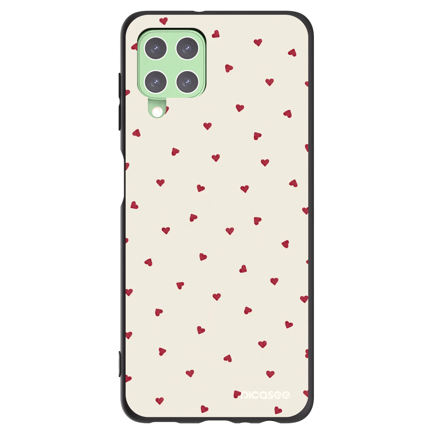Picasee Μαύρη θήκη σιλικόνης για Samsung Galaxy A22 A225F 4G - Little Love