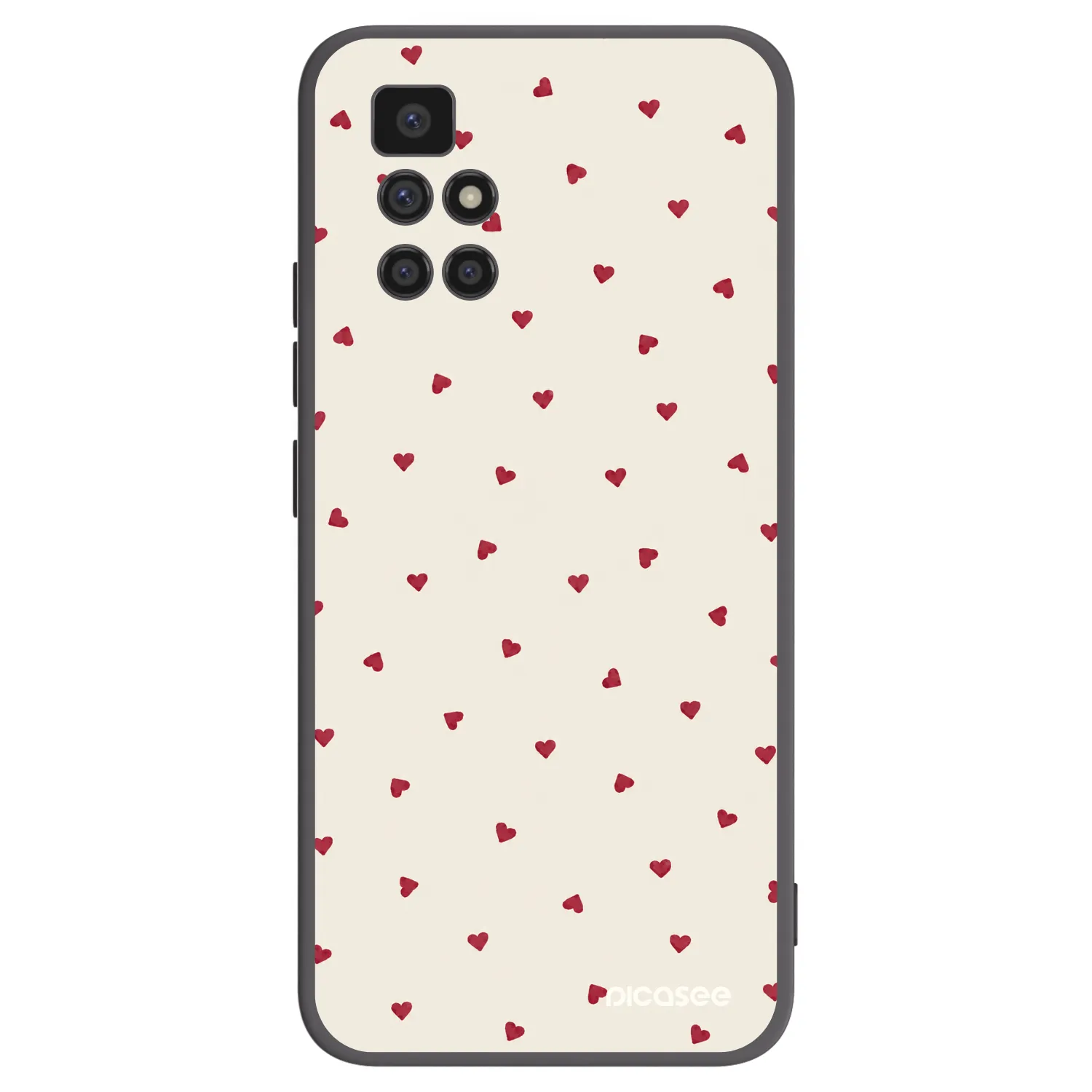 Picasee Μαύρη θήκη σιλικόνης για Xiaomi Redmi 10 - Little Love