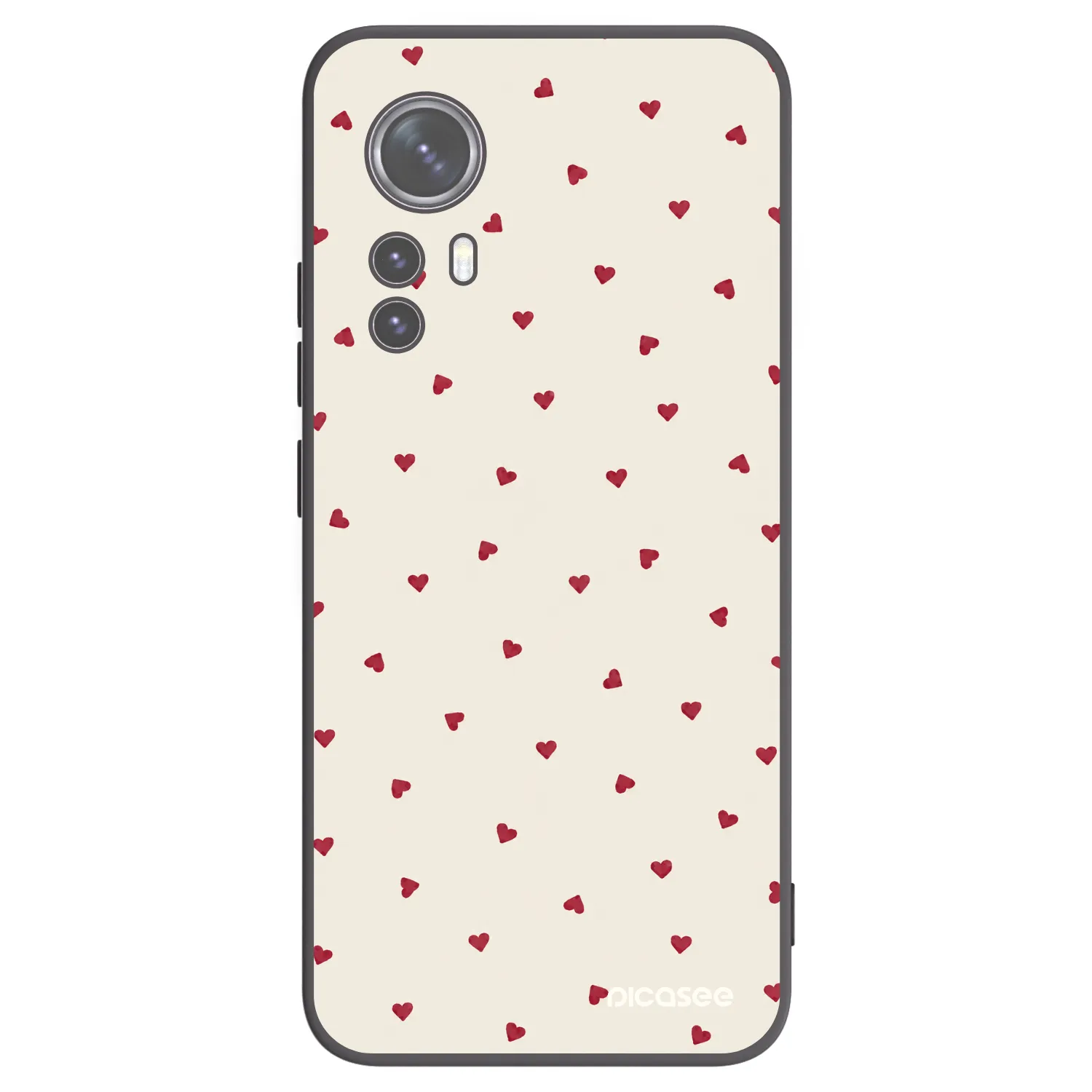 Picasee Μαύρη θήκη σιλικόνης για Xiaomi 12 - Little Love