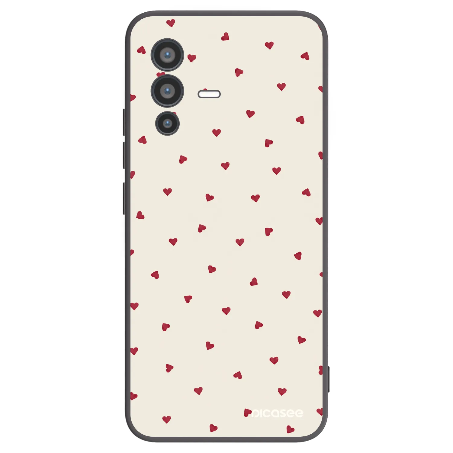 Picasee Μαύρη θήκη σιλικόνης για Vivo V23 5G - Little Love