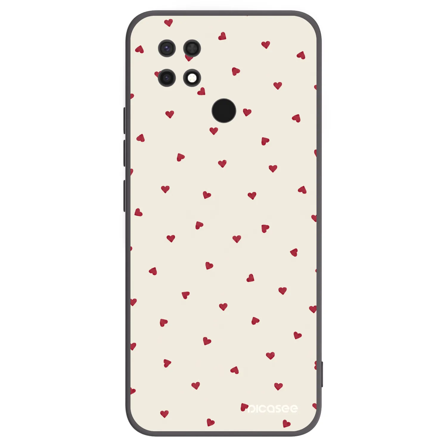 Picasee Μαύρη θήκη σιλικόνης για Xiaomi Redmi 10C - Little Love
