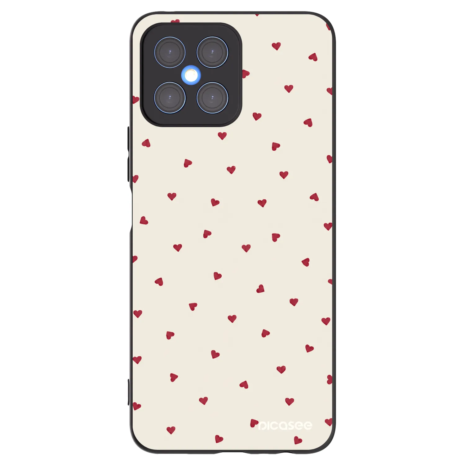 Picasee Μαύρη θήκη σιλικόνης για Honor X8 4G - Little Love