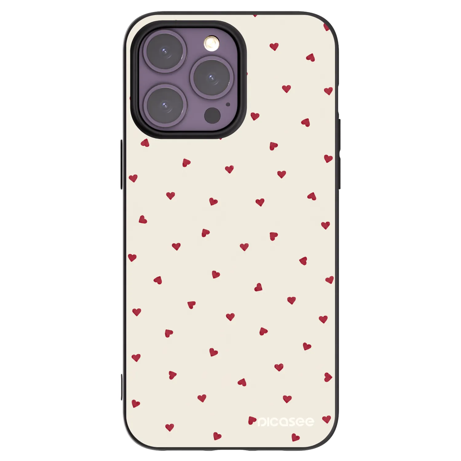 Picasee Μαύρη θήκη σιλικόνης για Apple iPhone 14 Pro Max - Little Love