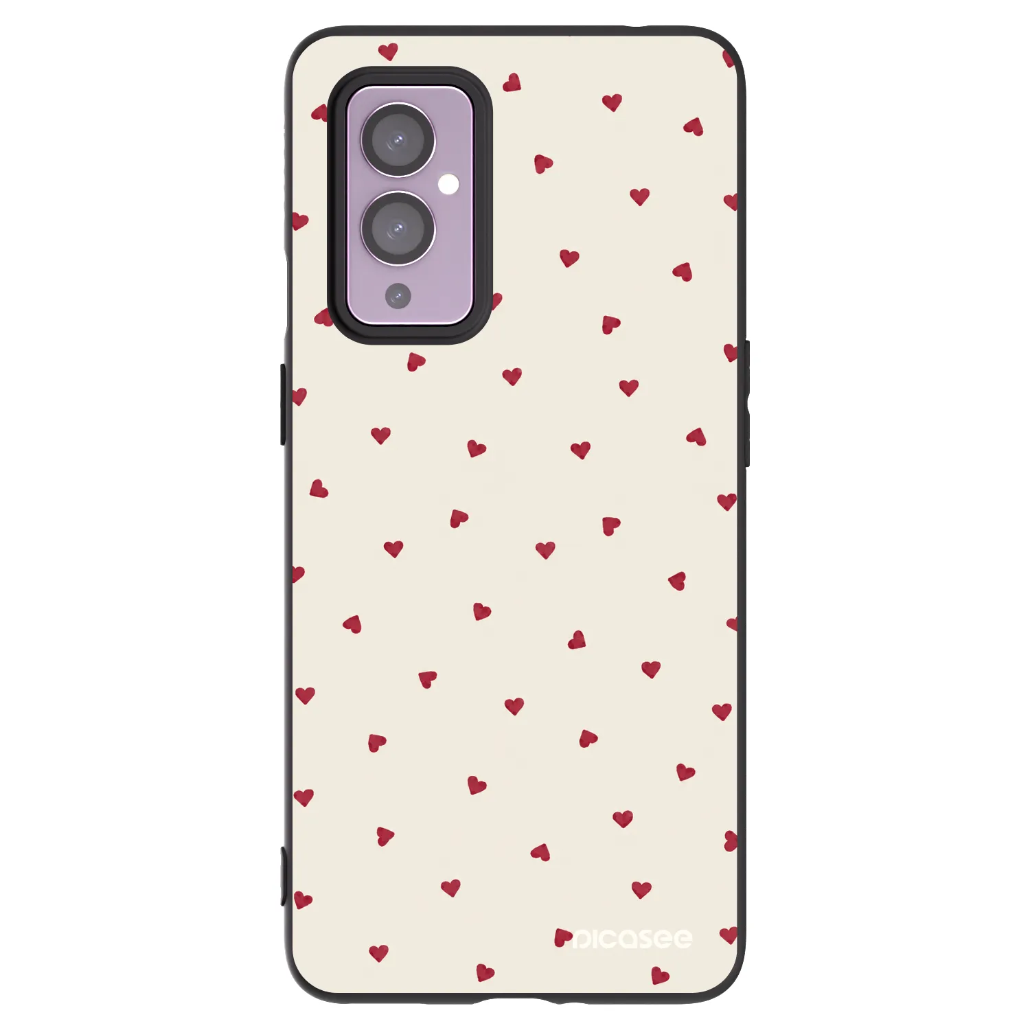 Picasee Μαύρη θήκη σιλικόνης για OnePlus 9 - Little Love