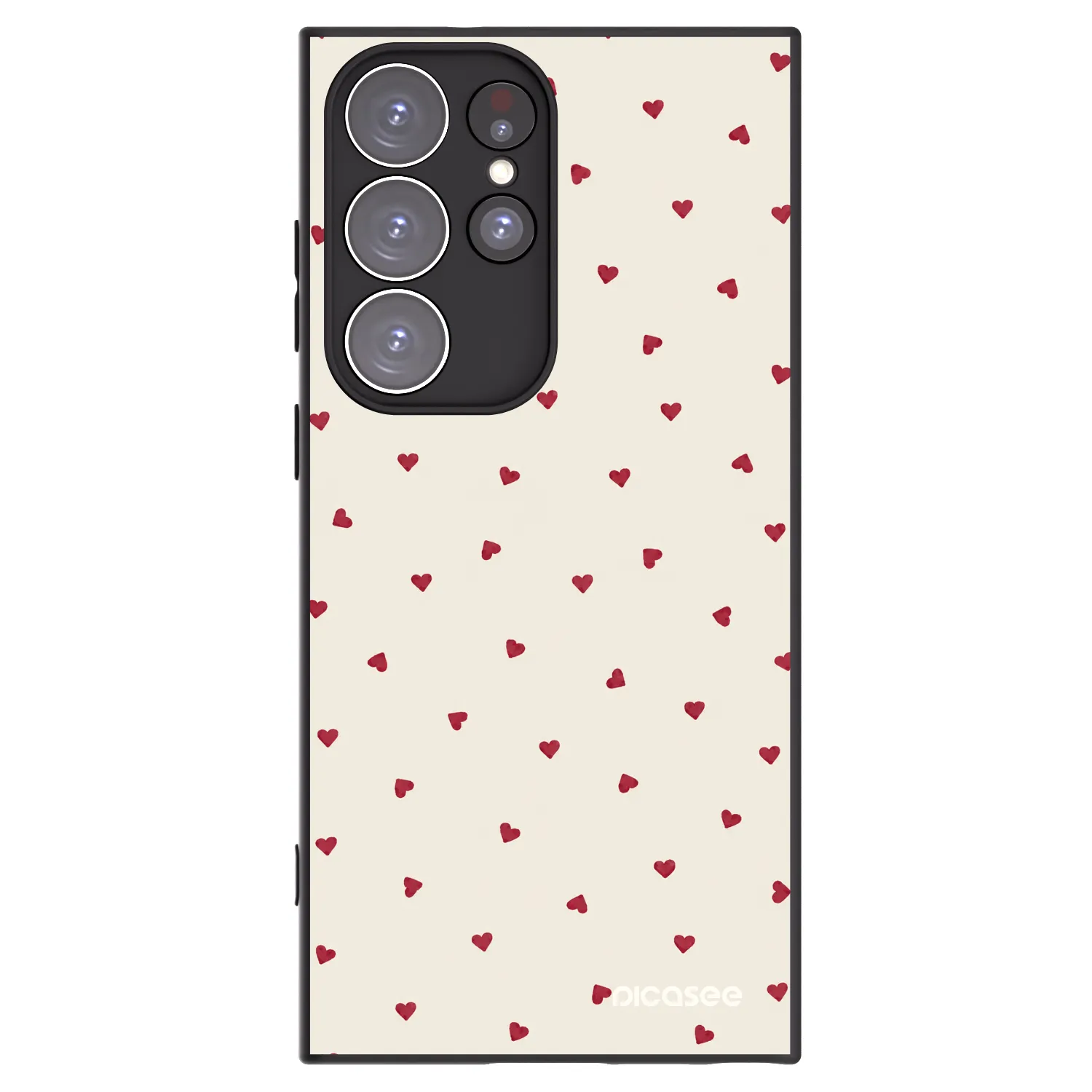 Picasee Μαύρη θήκη σιλικόνης για Samsung Galaxy S23 Ultra 5G - Little Love