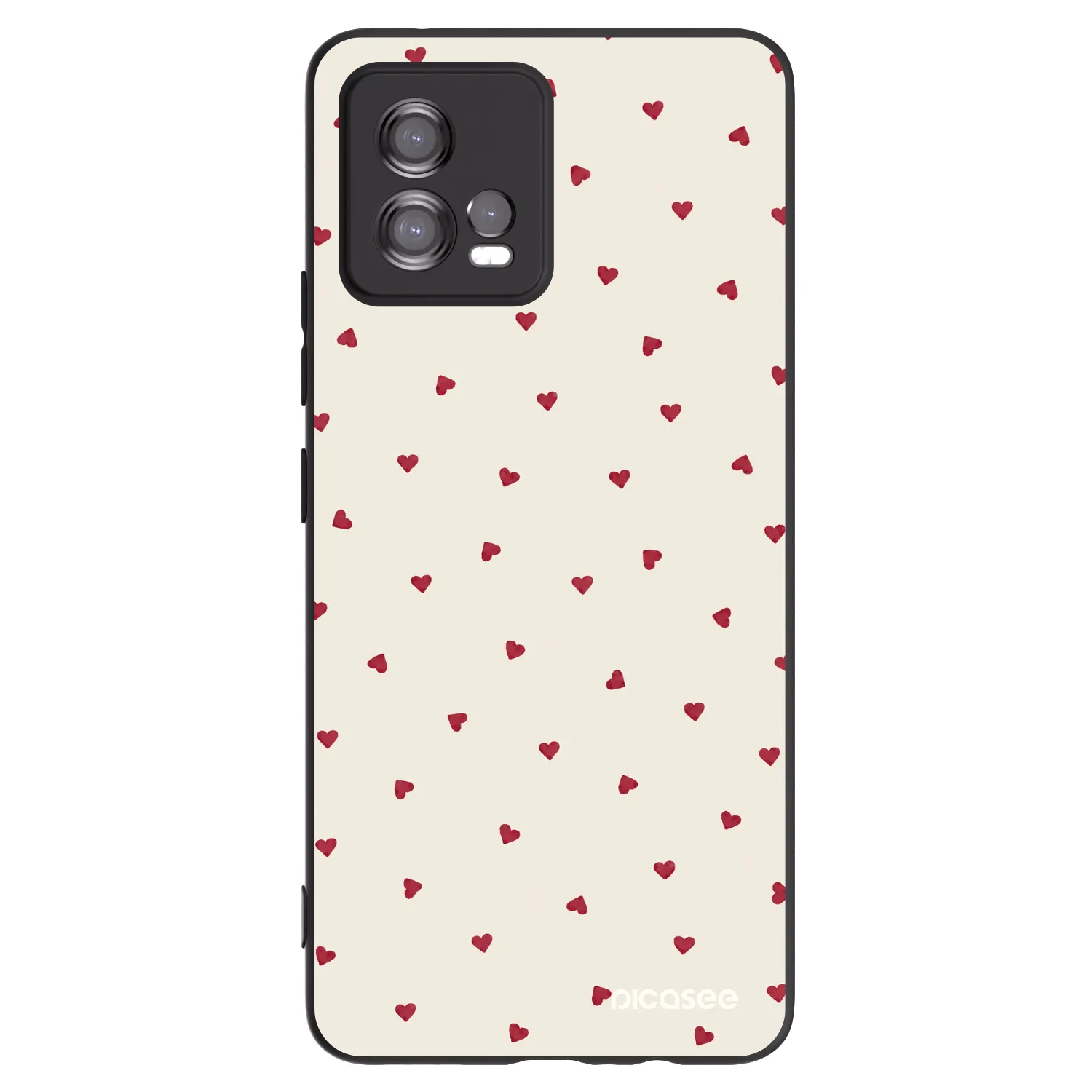 Picasee Μαύρη θήκη σιλικόνης για Motorola Moto G72 - Little Love