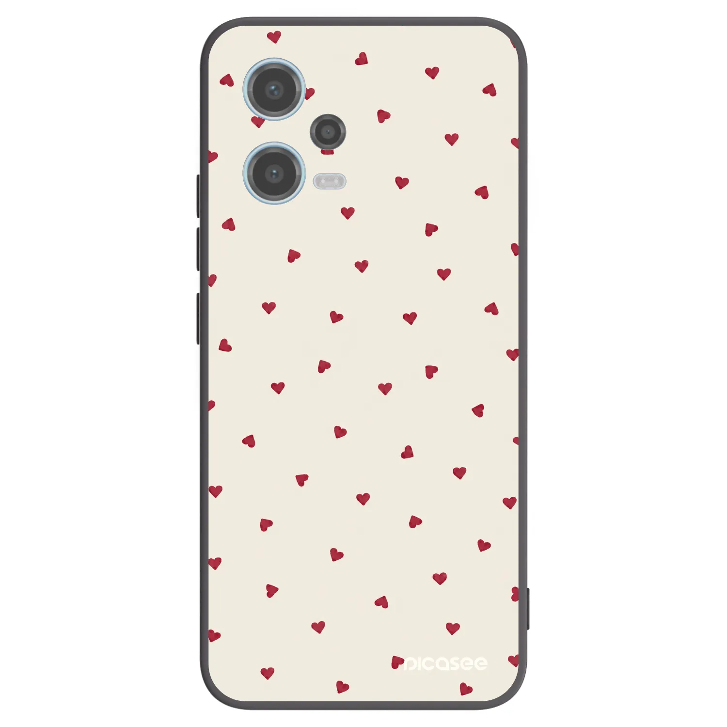 Picasee Μαύρη θήκη σιλικόνης για Xiaomi Redmi Note 12 5G - Little Love