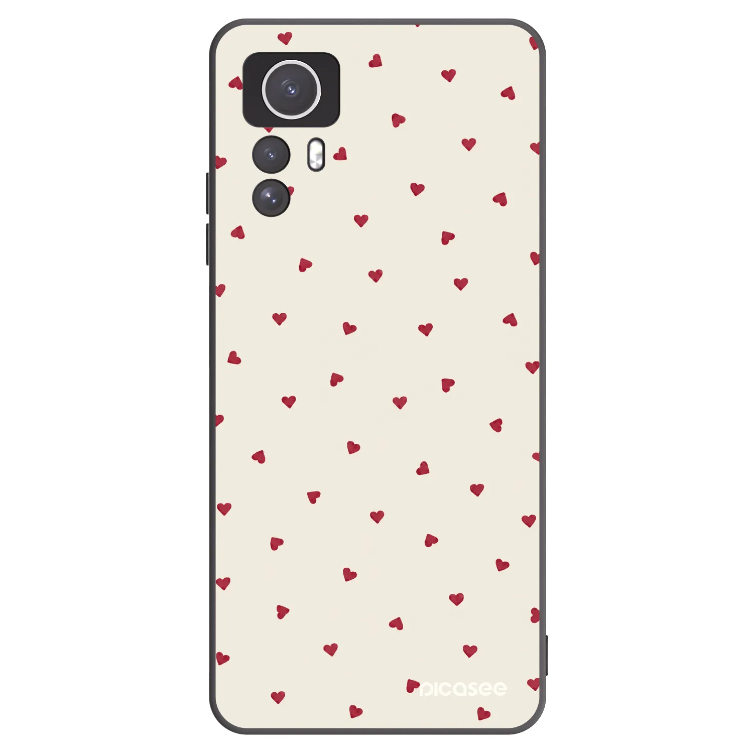 Picasee Μαύρη θήκη σιλικόνης για Xiaomi Redmi Note 12S - Little Love